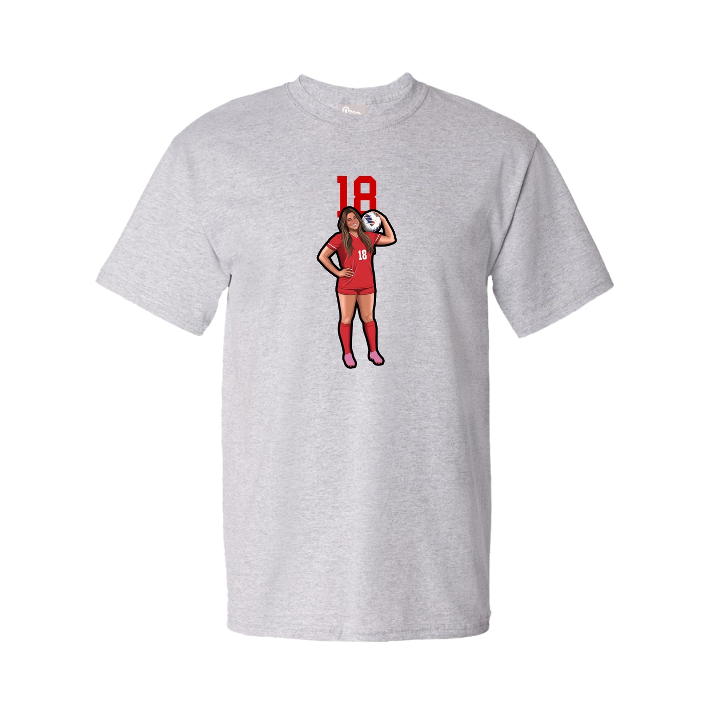 Youth Tee — Number Top in Grey