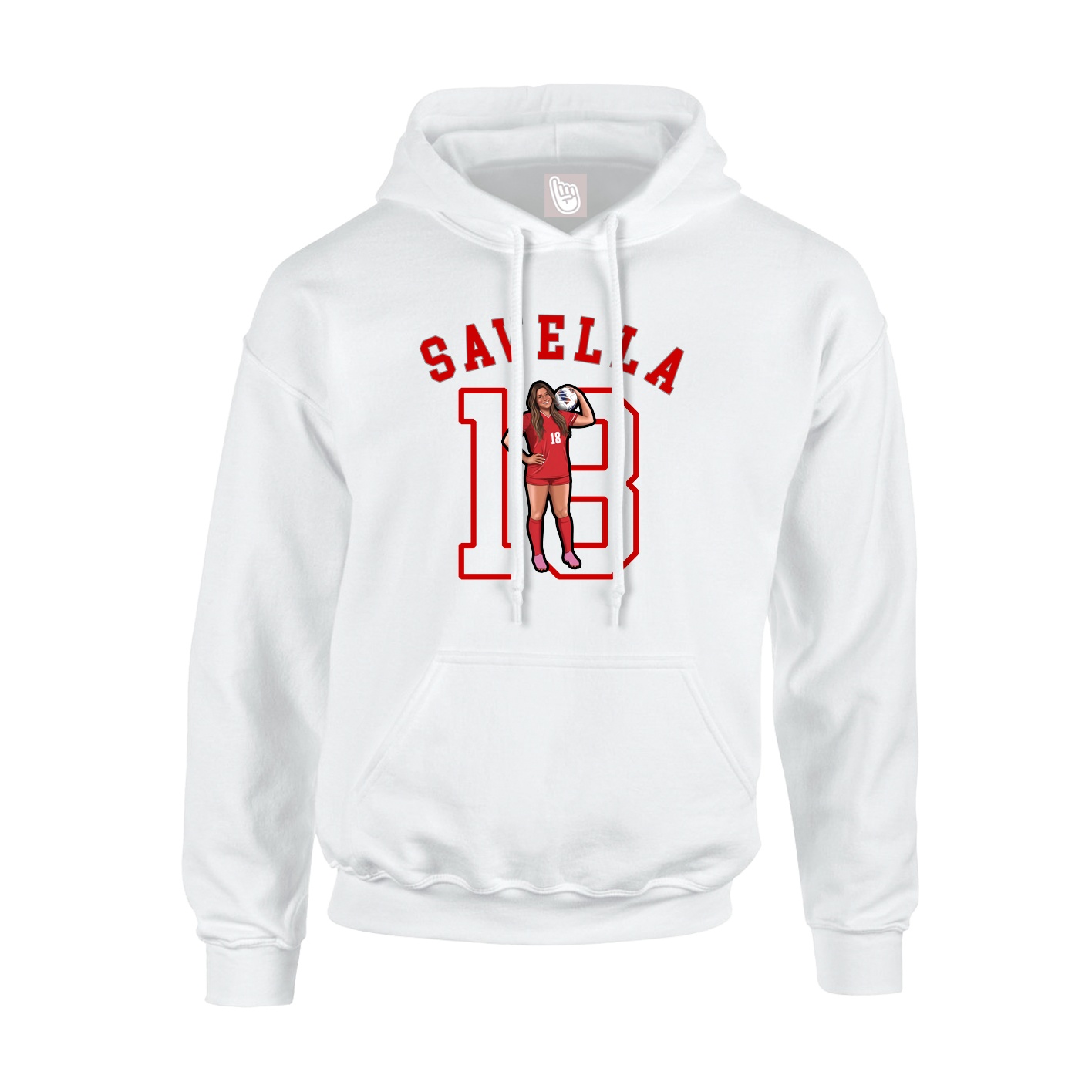 Youth Hoodie — Shirsey Arch in White