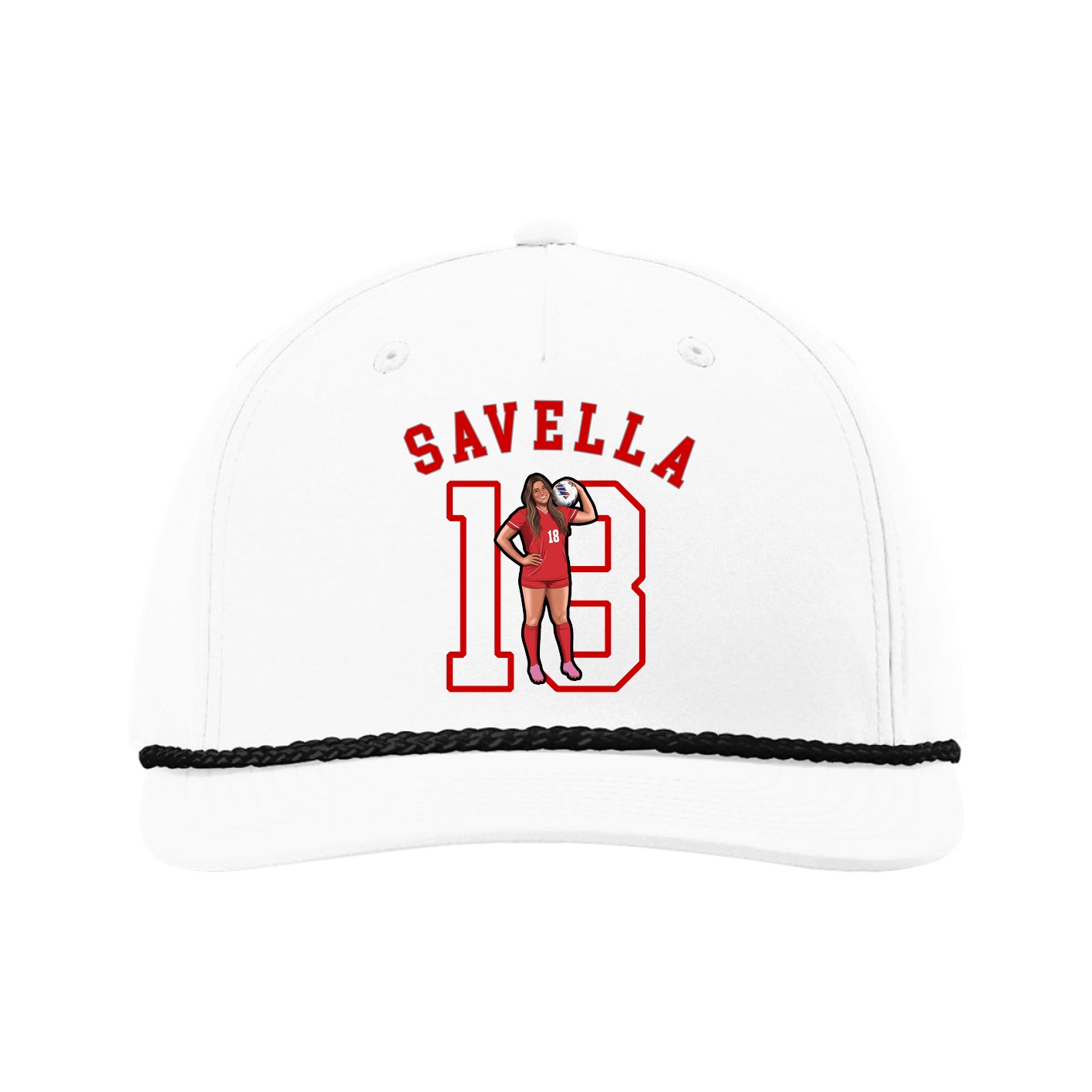 Five-Panel Classic Rope Cap — Shirsey Arch in White
