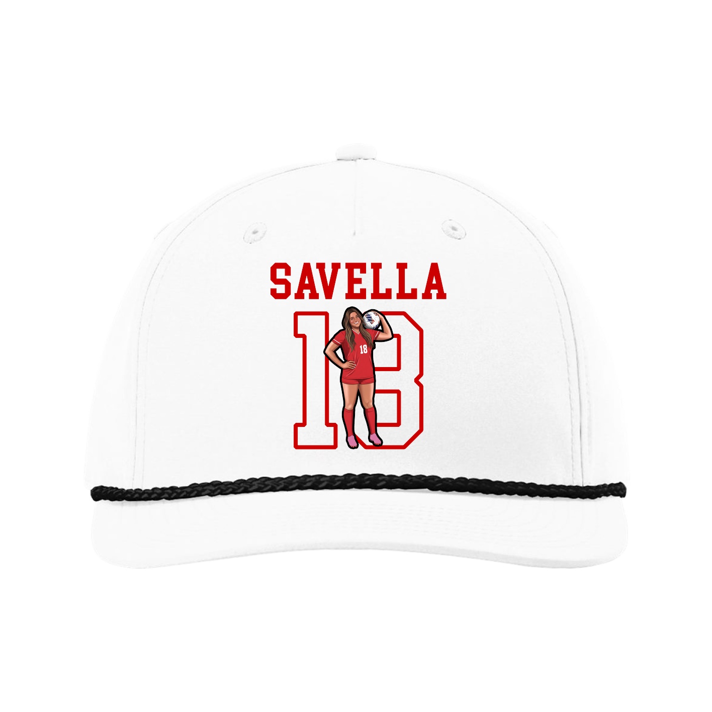 Five-Panel Classic Rope Cap — Shirsey in White
