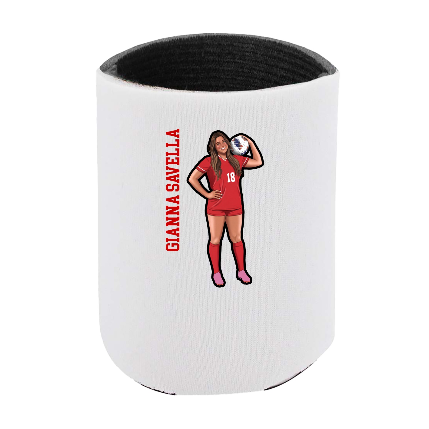 Can Holder — Name Vertical in White