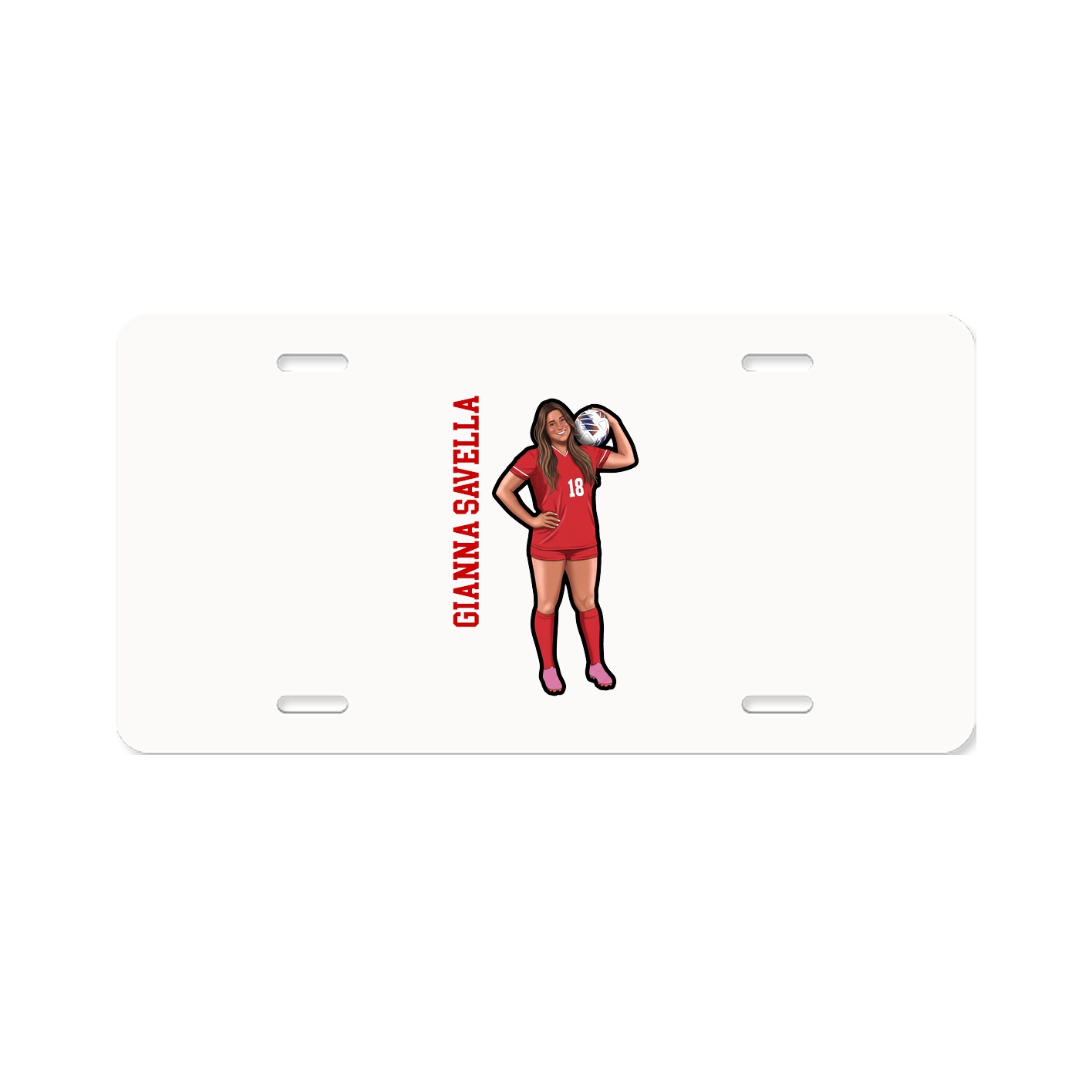 License Plate — Name Vertical in Classic