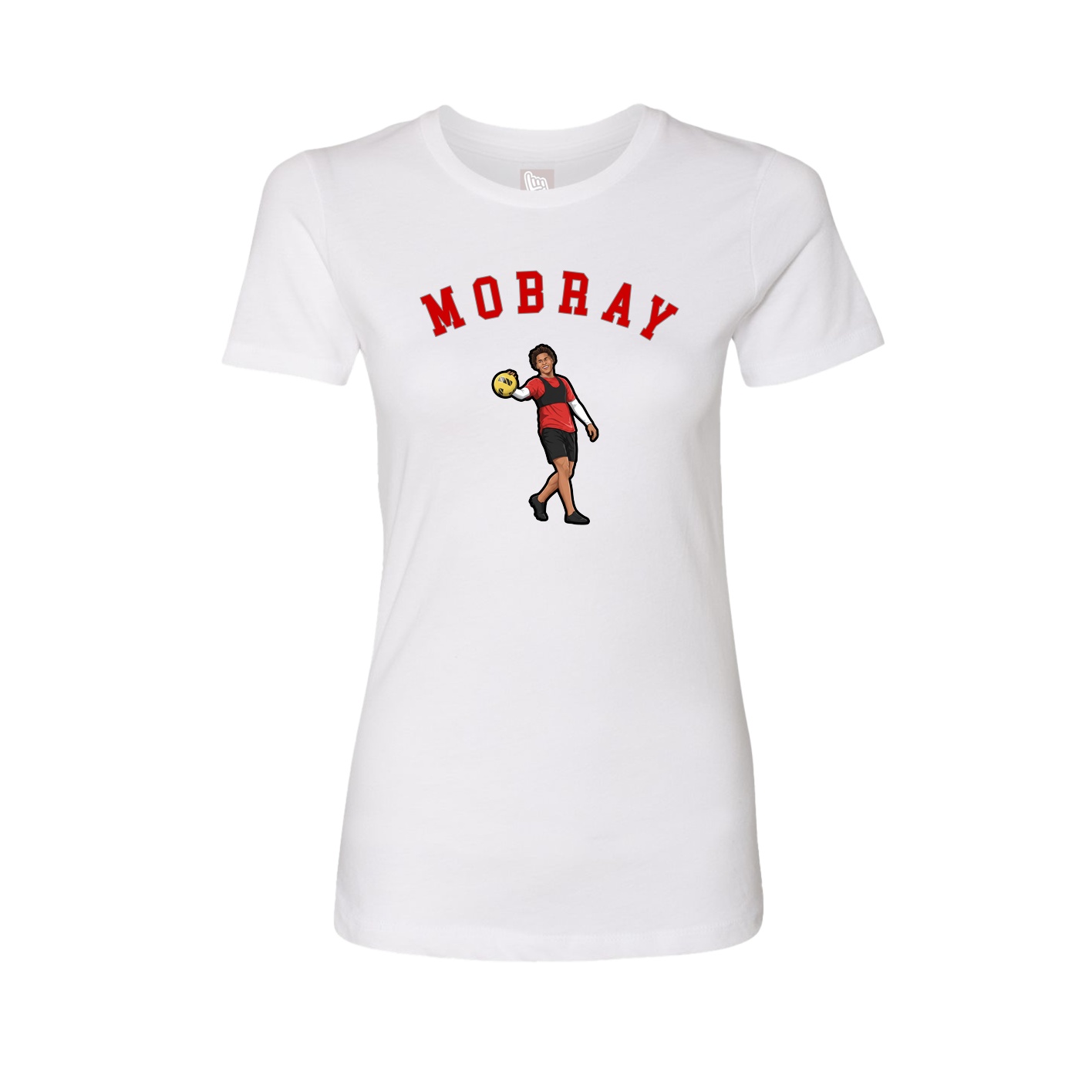 Fitted Women's Tee — Shirsey Arch in White