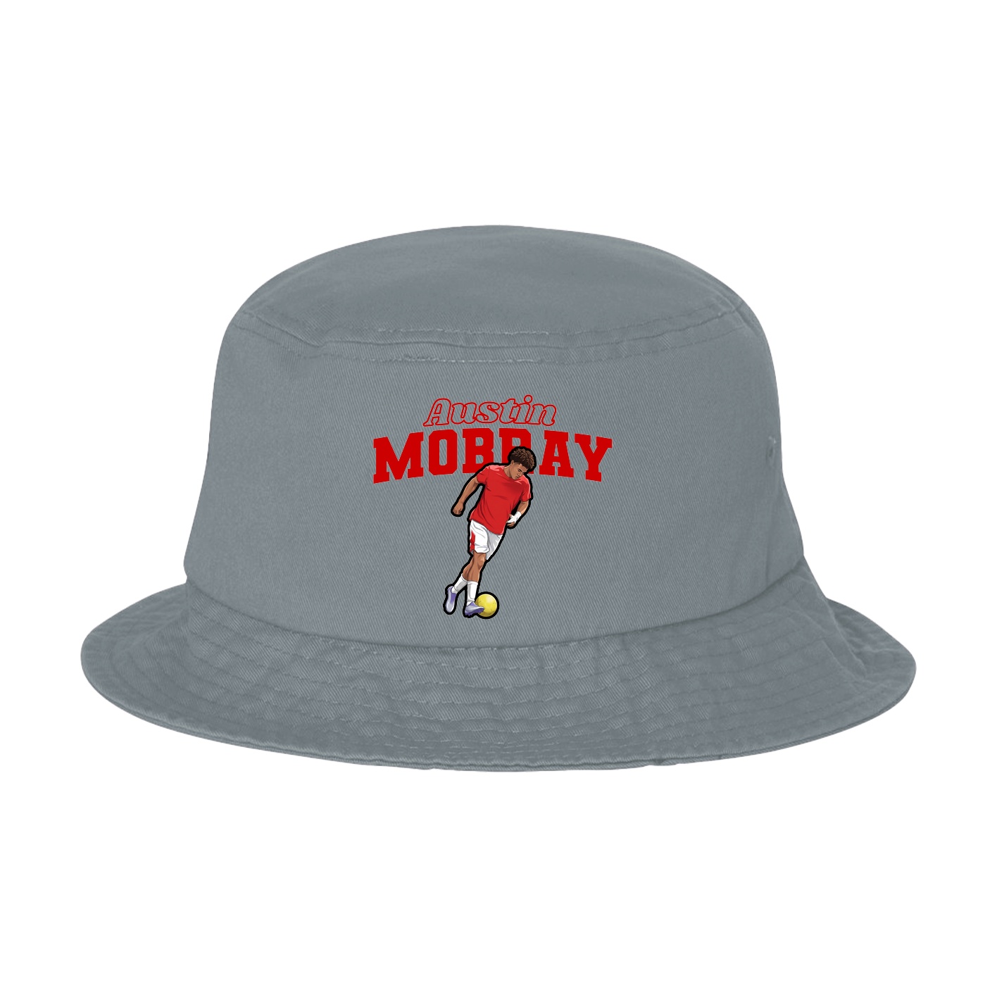 Bucket Cap — Name Arch in Grey