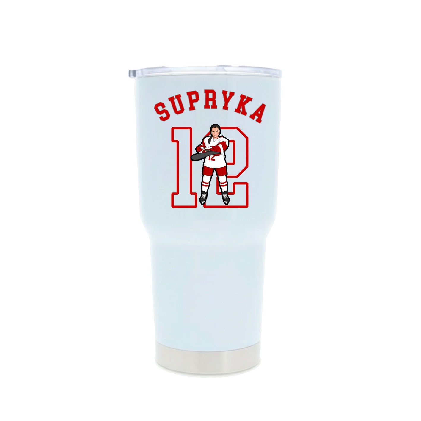 30oz Stainless Steel Tumbler — Shirsey Arch in White