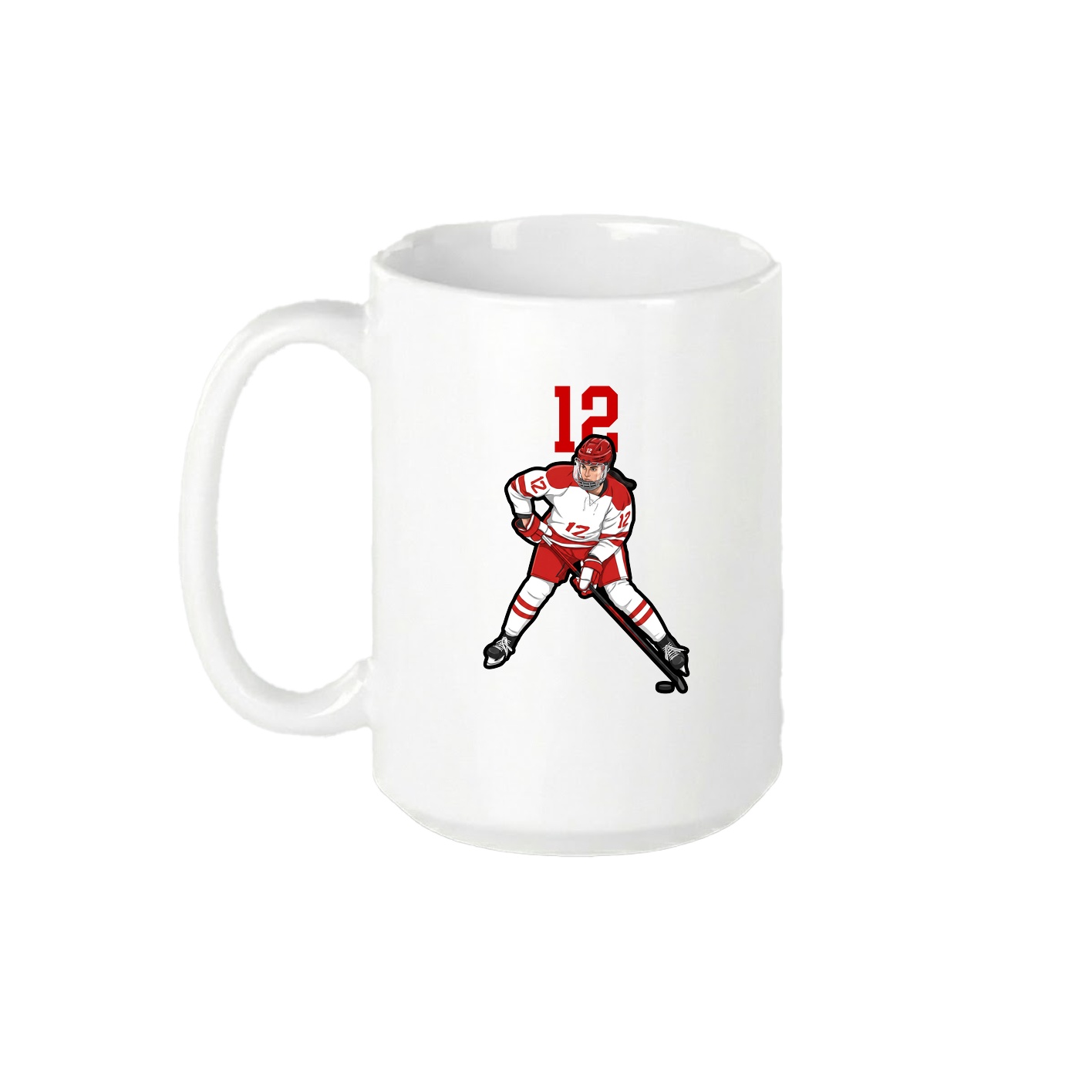 15oz Coffee Mug — Number Top in White