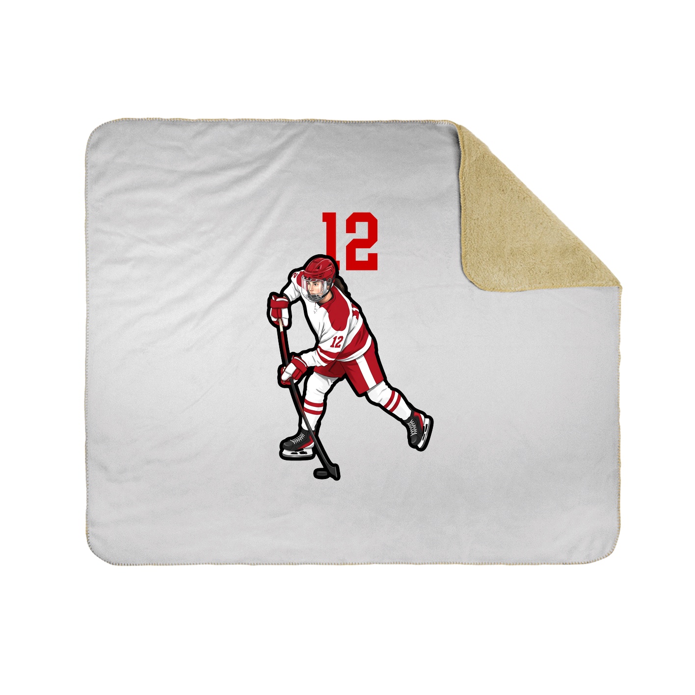 Throw Blanket — Number Top in White