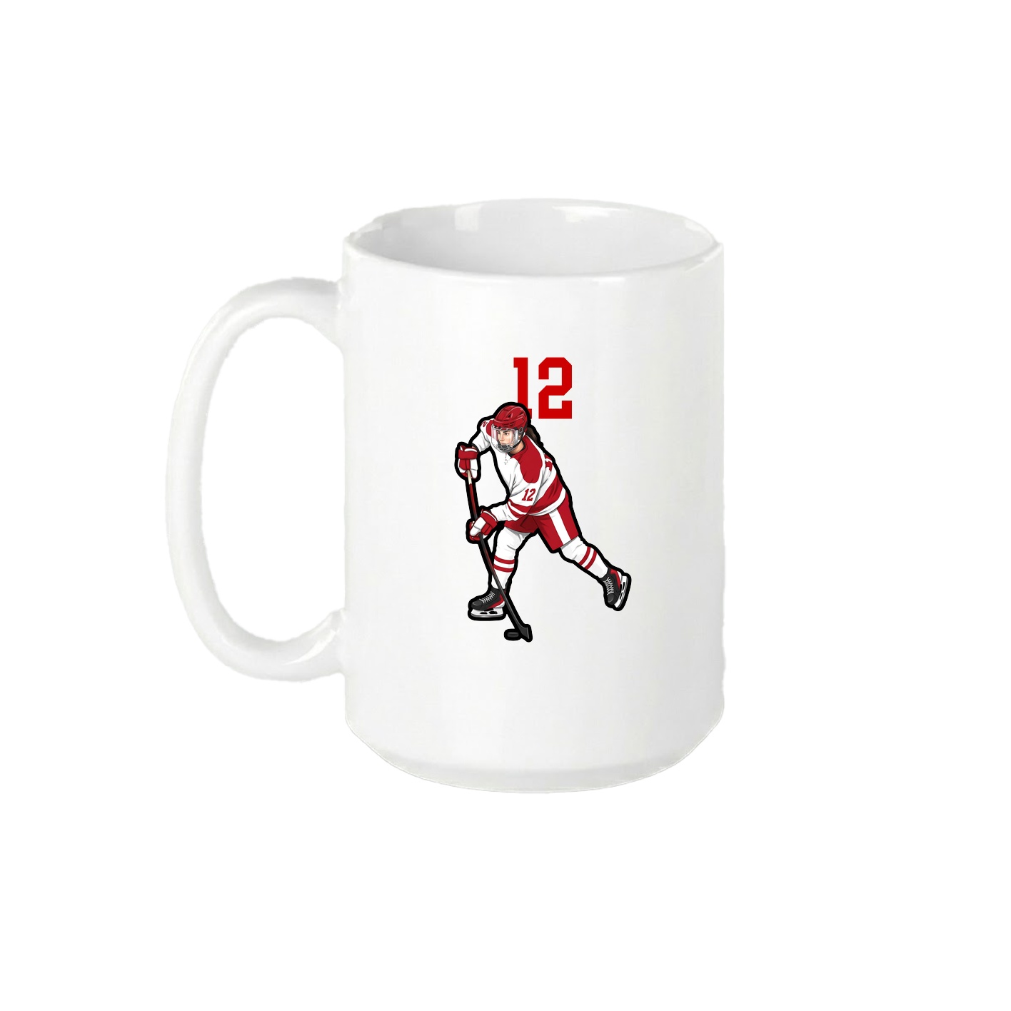 15oz Coffee Mug — Number Top in White