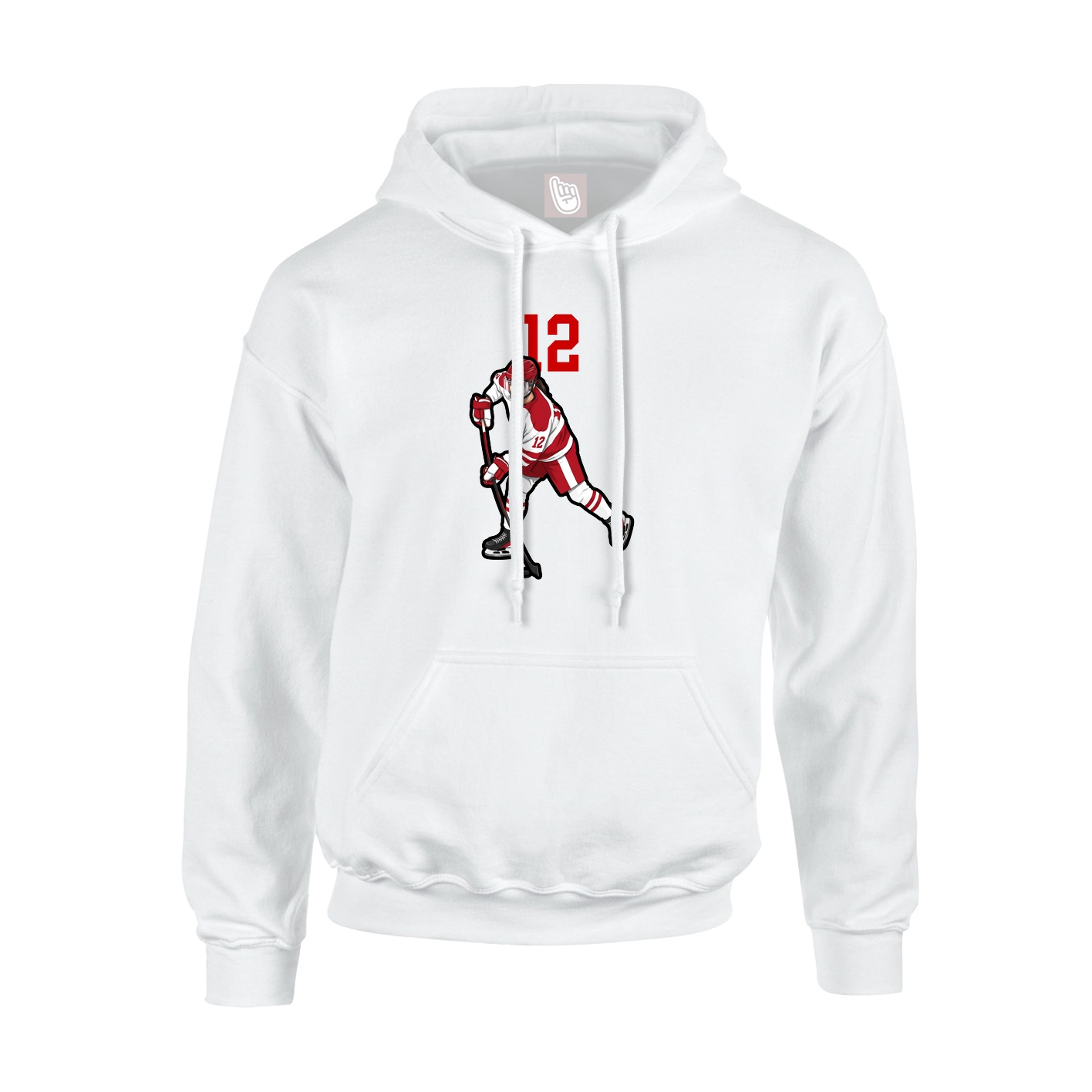 Hoodie — Number Top in White