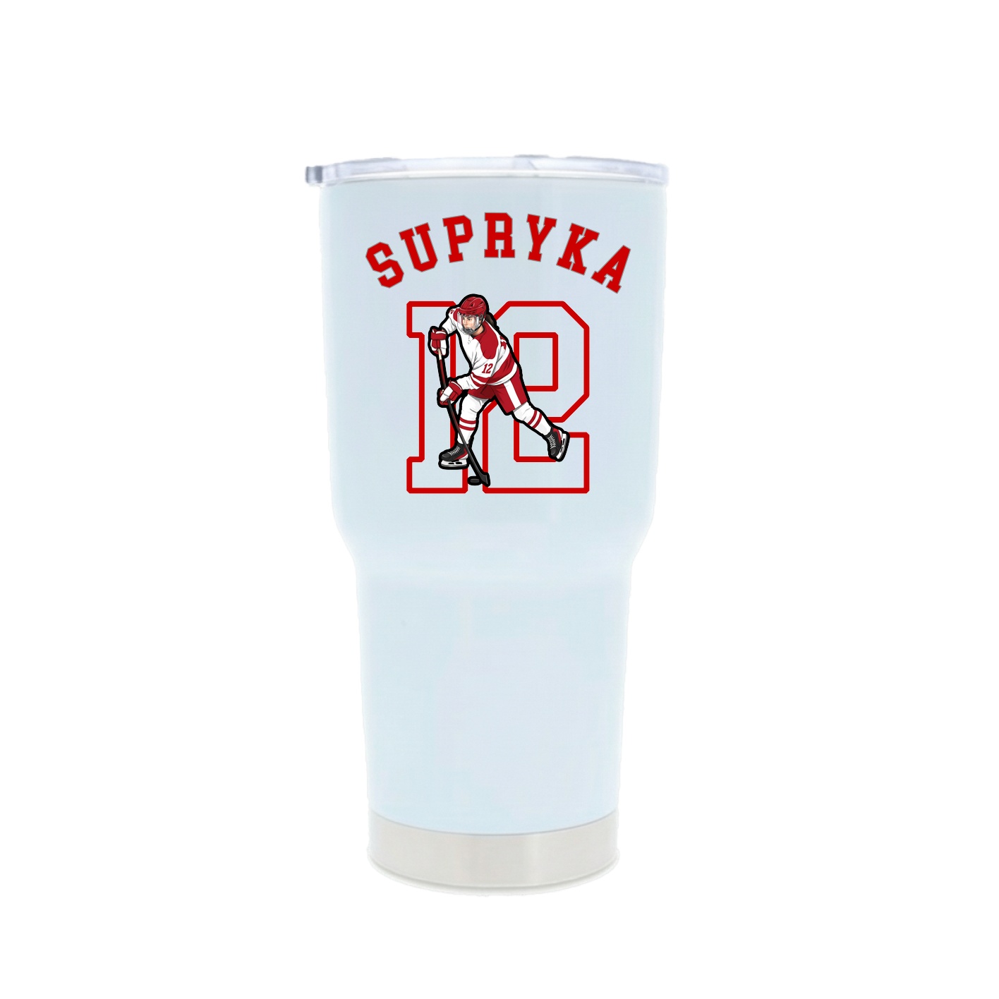 30oz Stainless Steel Tumbler — Shirsey Arch in White