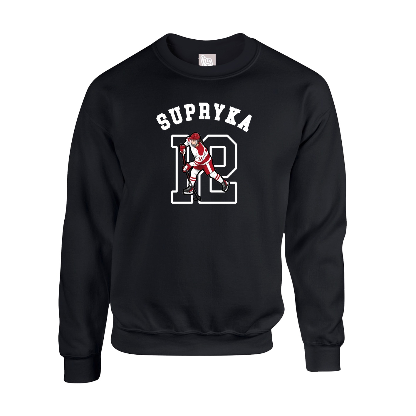 Fleece Crew — Shirsey Arch in Black