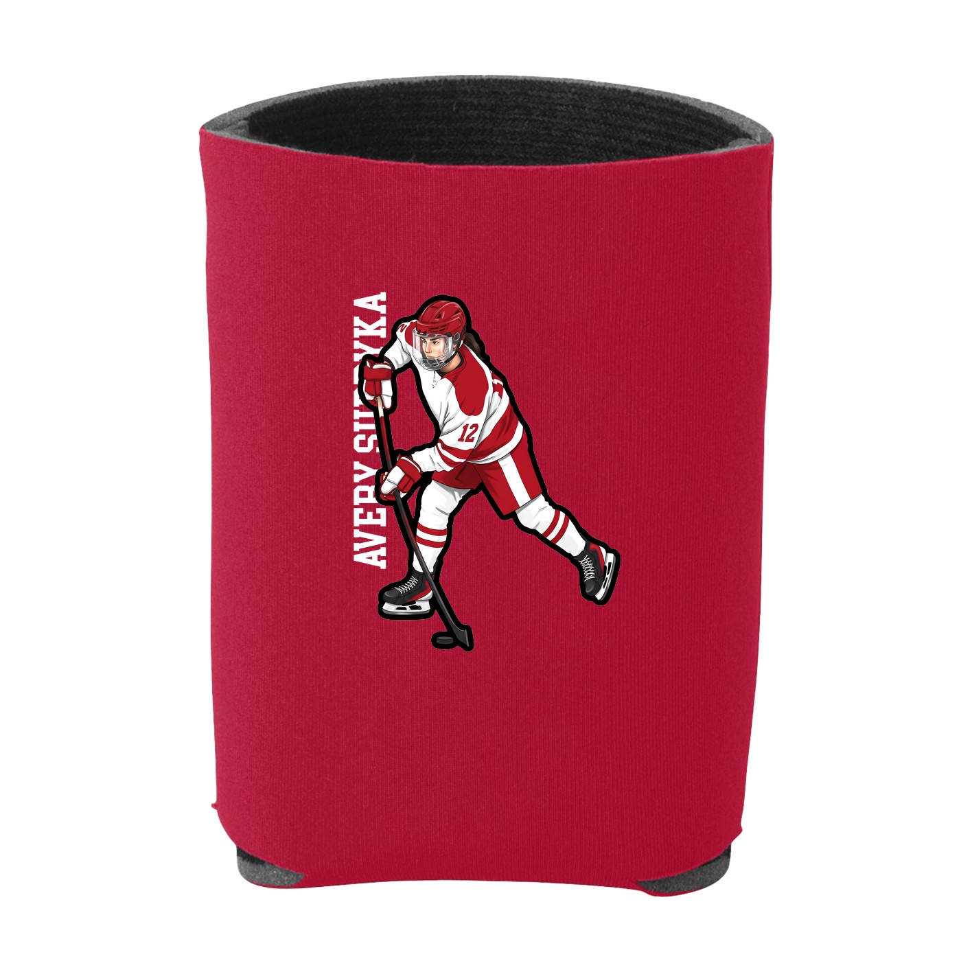 Can Holder — Name Vertical in Red