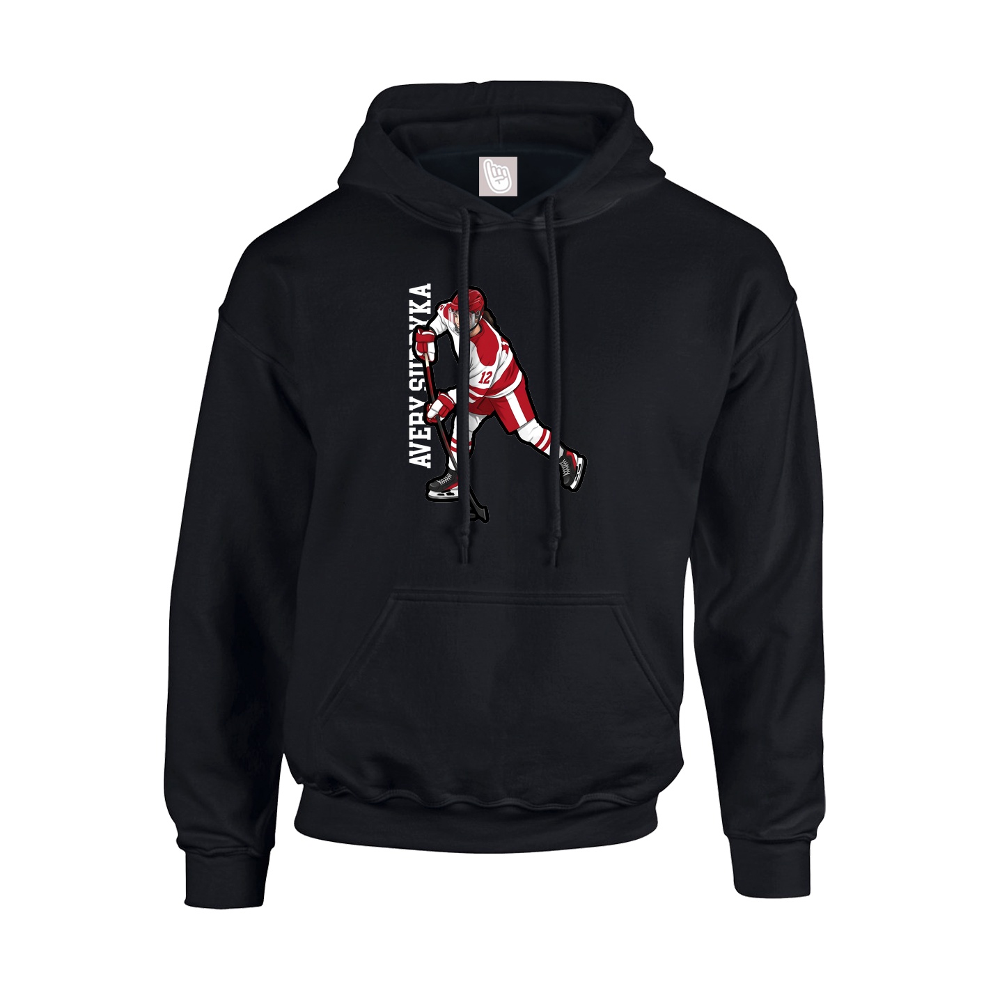 Youth Hoodie — Name Vertical in Black