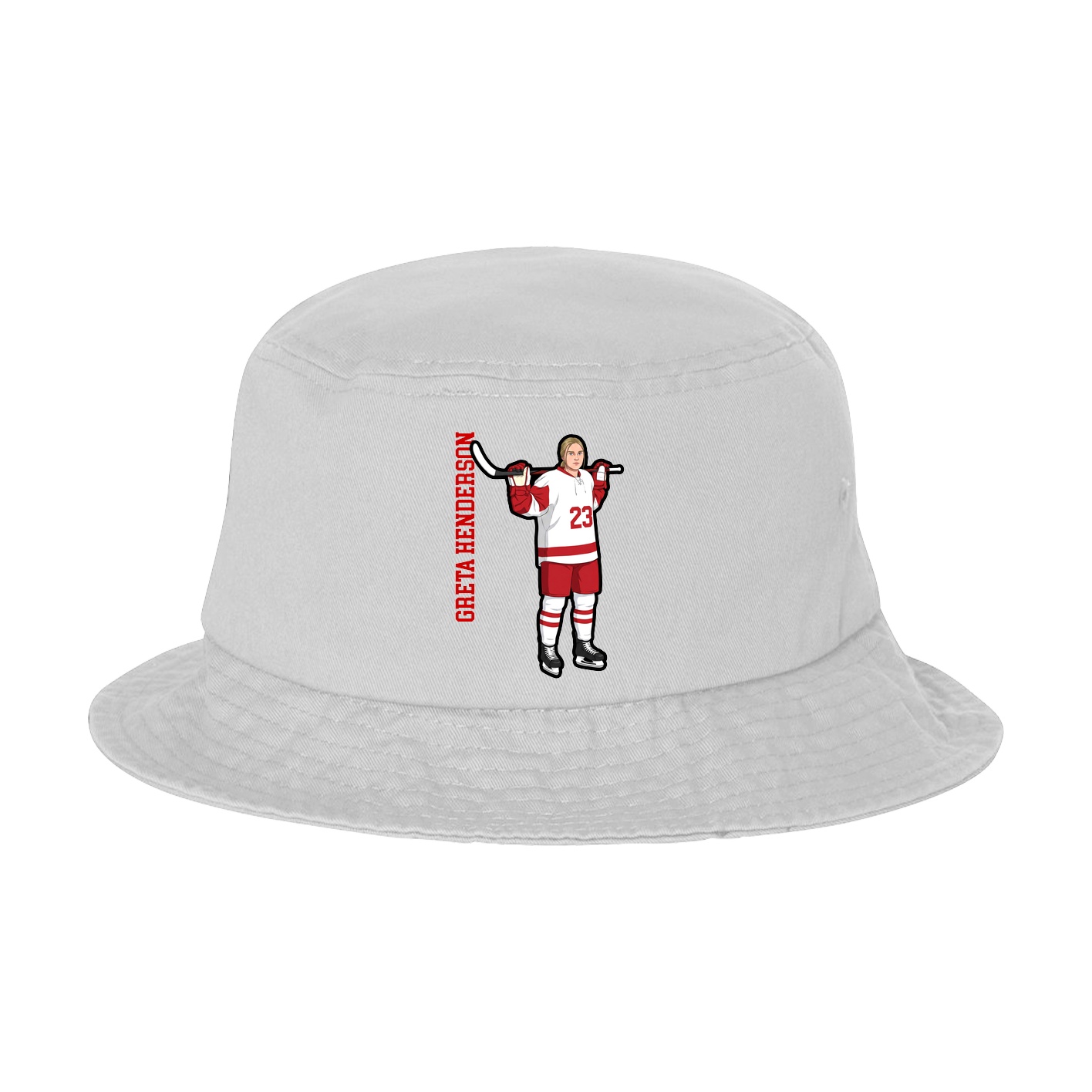 Bucket Cap — Name Vertical in White
