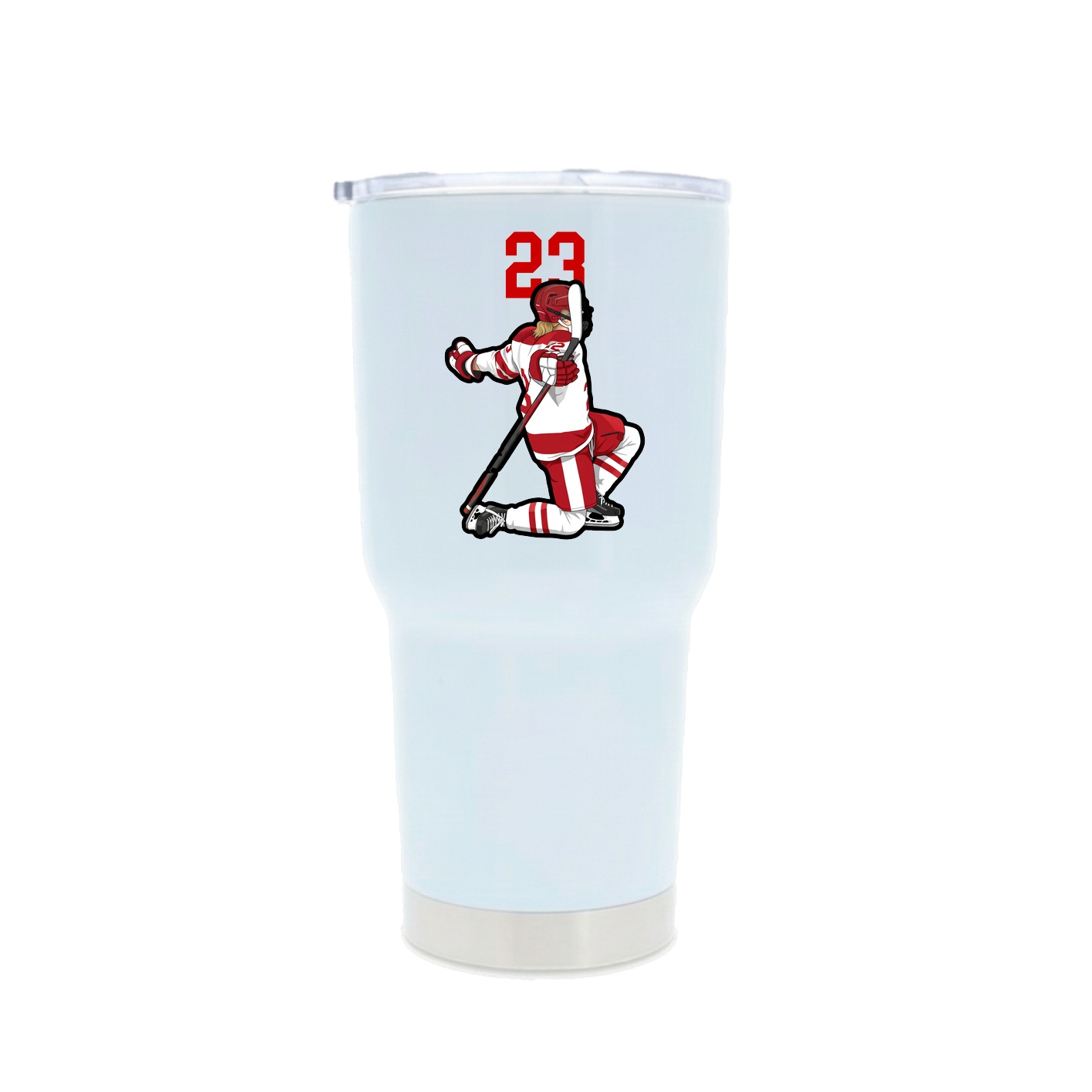 30oz Stainless Steel Tumbler — Number Top in White