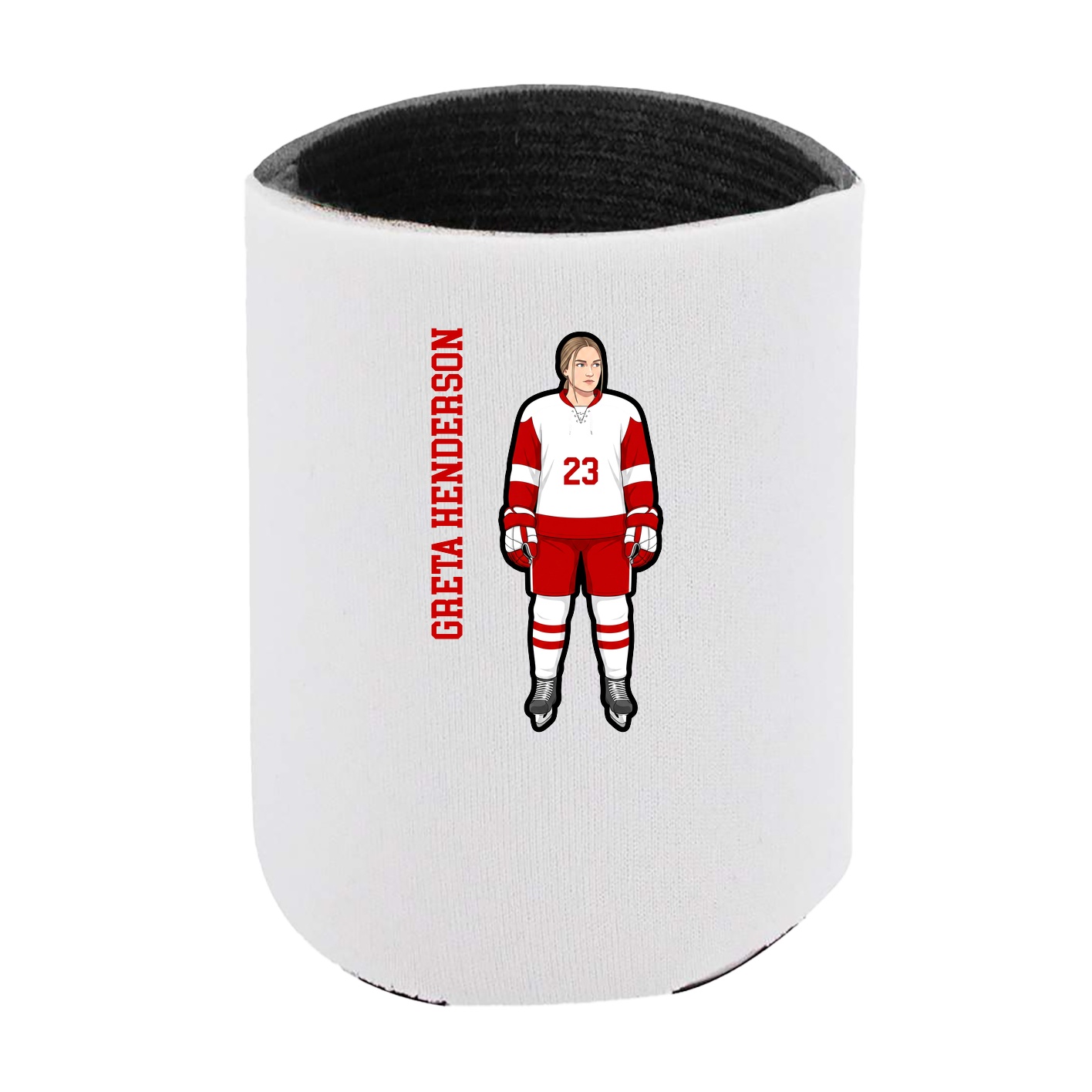 Can Holder — Name Vertical in White
