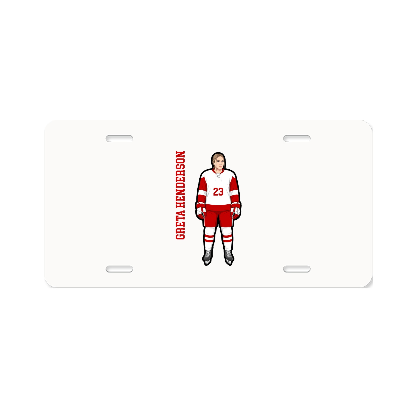 License Plate — Name Vertical in Classic