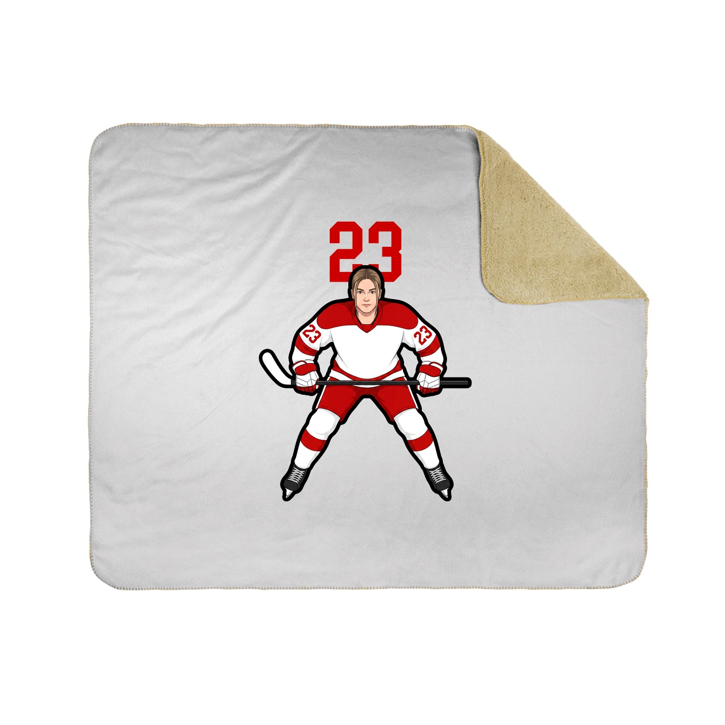 Throw Blanket — Number Top in White