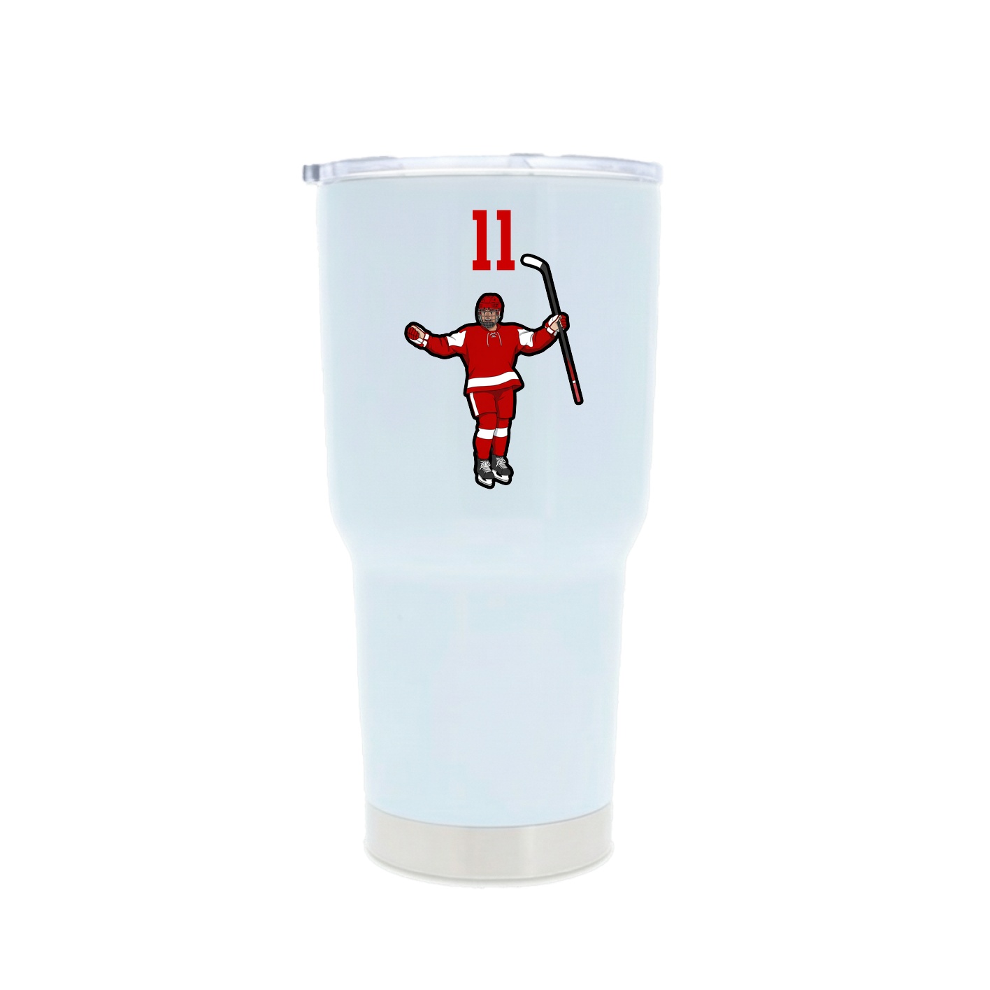 30oz Stainless Steel Tumbler — Number Top in White