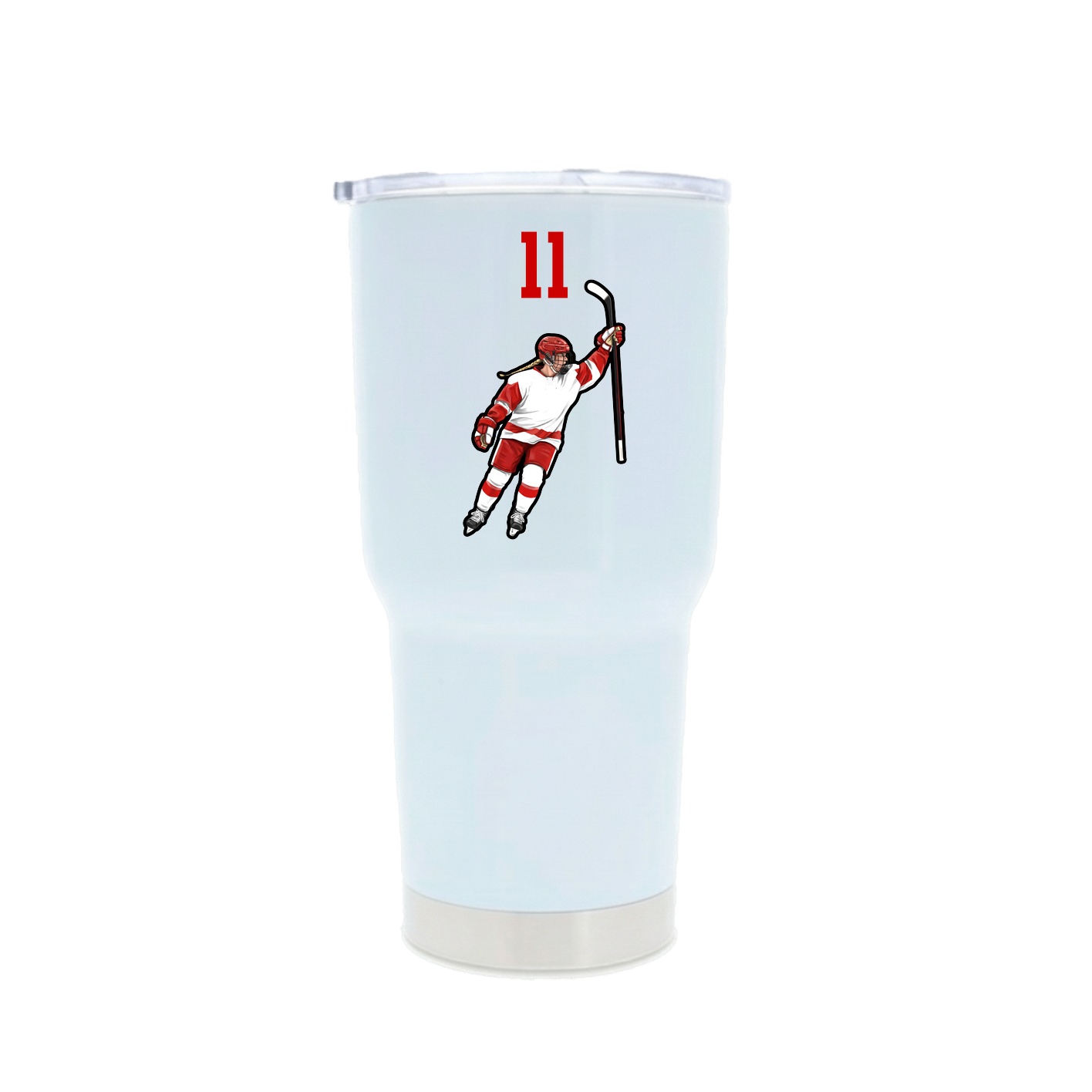 30oz Stainless Steel Tumbler — Number Top in White