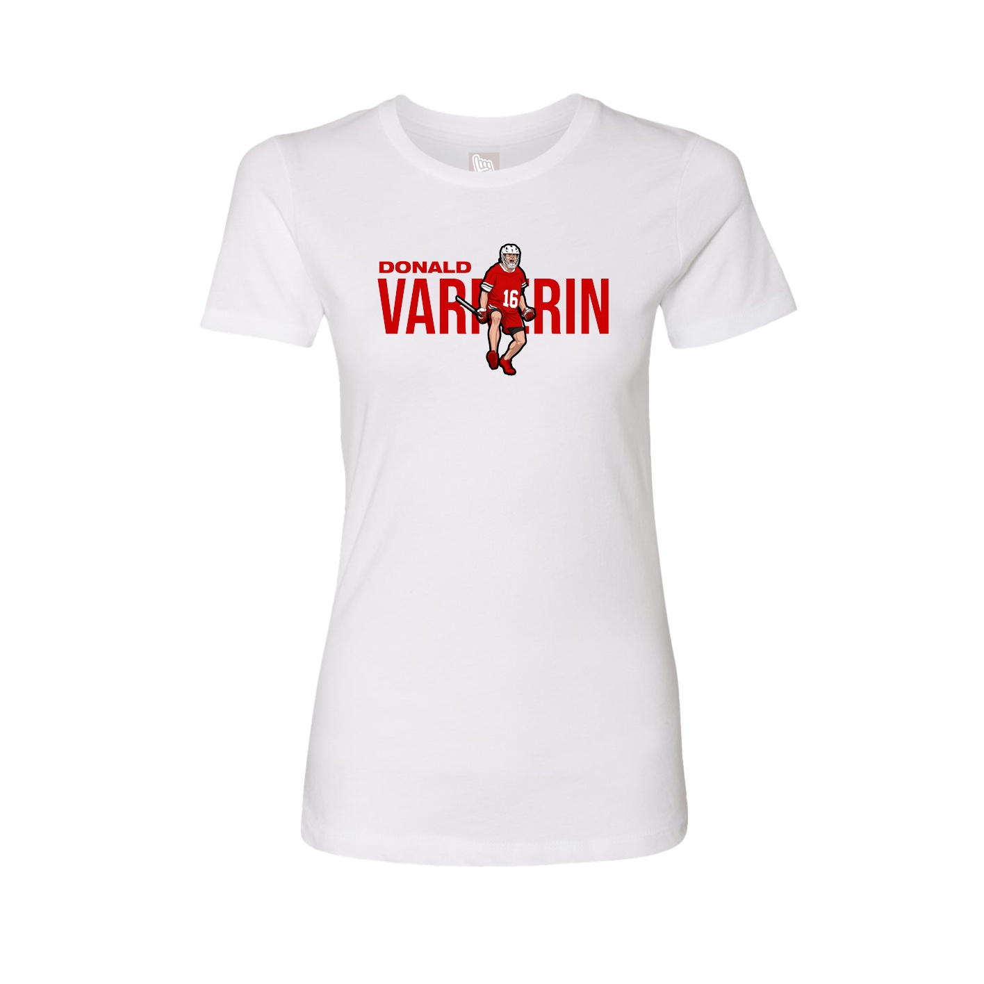 Fitted Women's Tee — Player Name in White