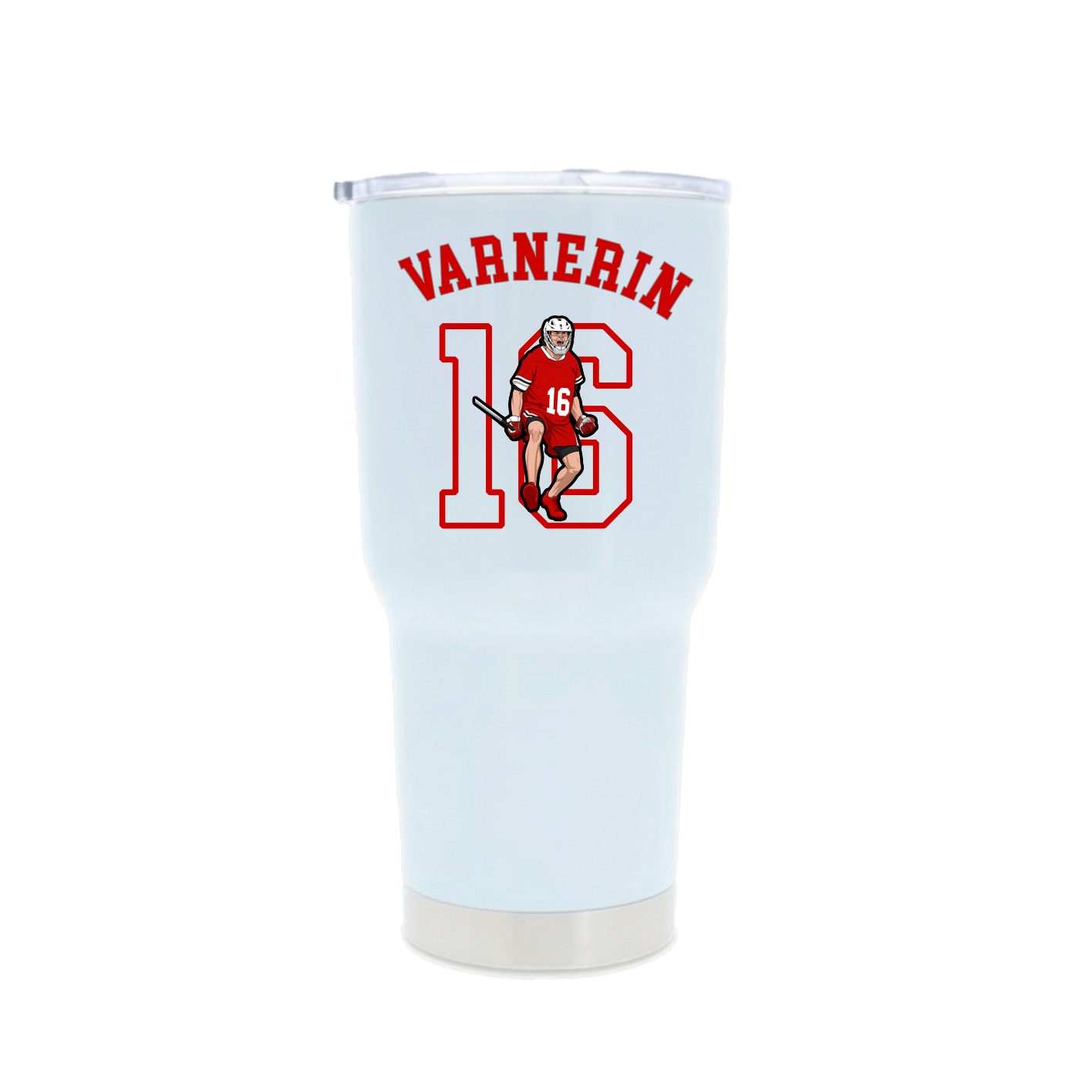 30oz Stainless Steel Tumbler — Shirsey Arch in White