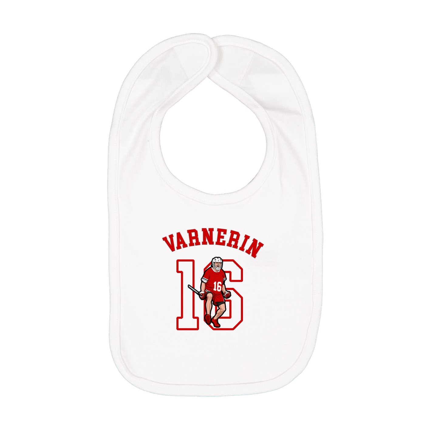 Infant Bib — Shirsey Arch in White