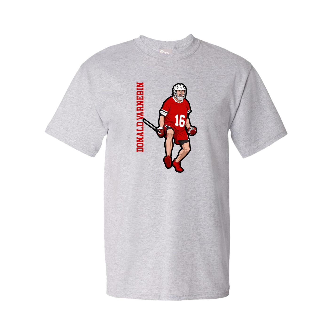 Tee — Name Vertical in Grey
