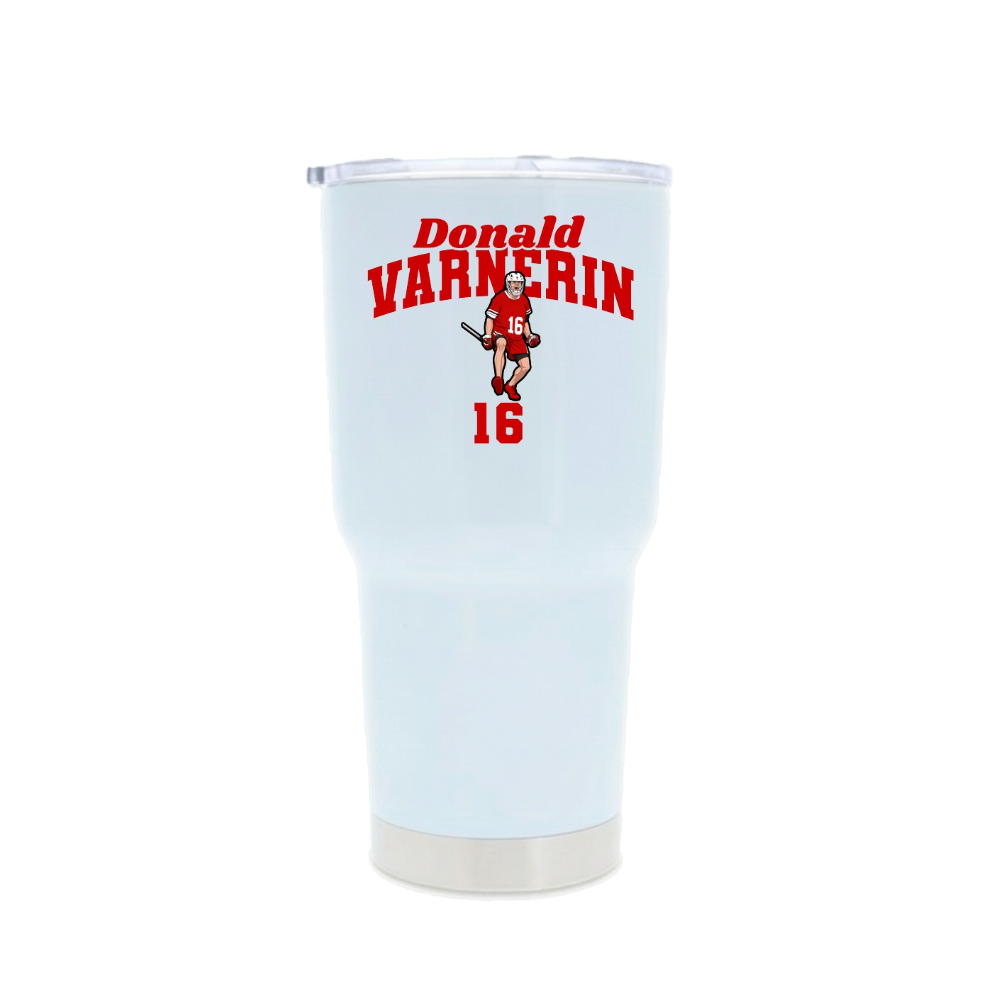 30oz Stainless Steel Tumbler — Signature Arch in White