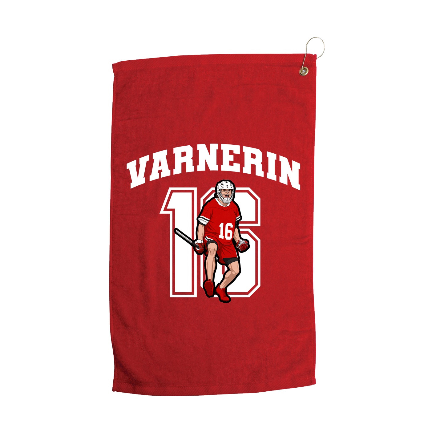 Golf Towel — Number in Red