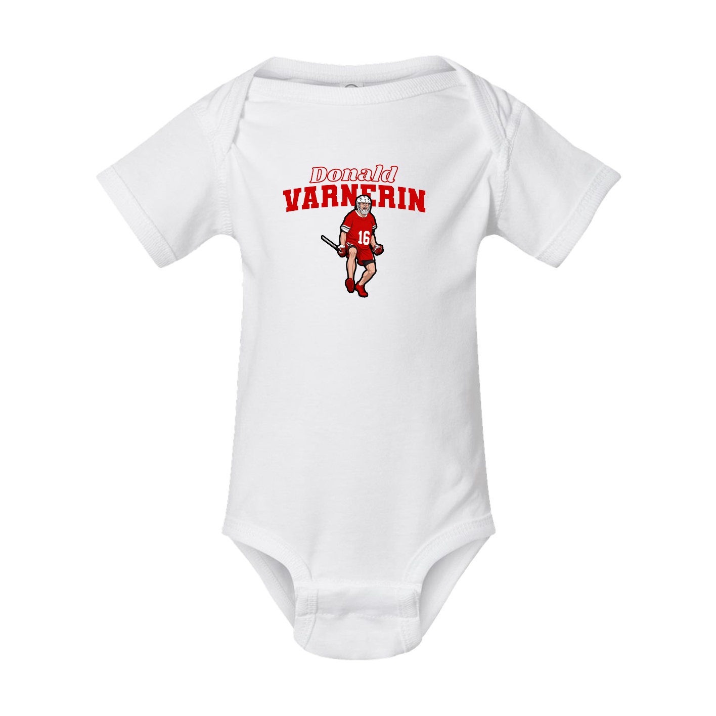 Baby Onesie — Name Arch in White