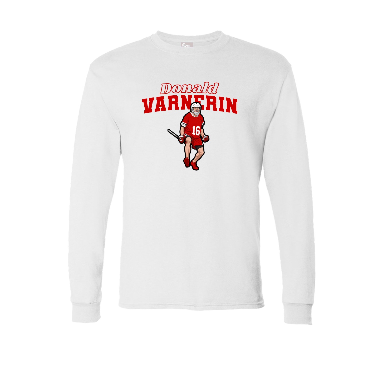 Long Sleeve Tee — Name Arch in White