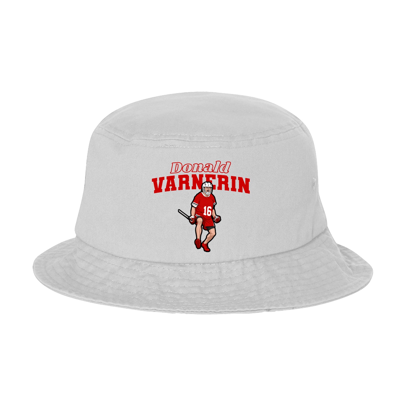 Bucket Cap — Name Arch in White