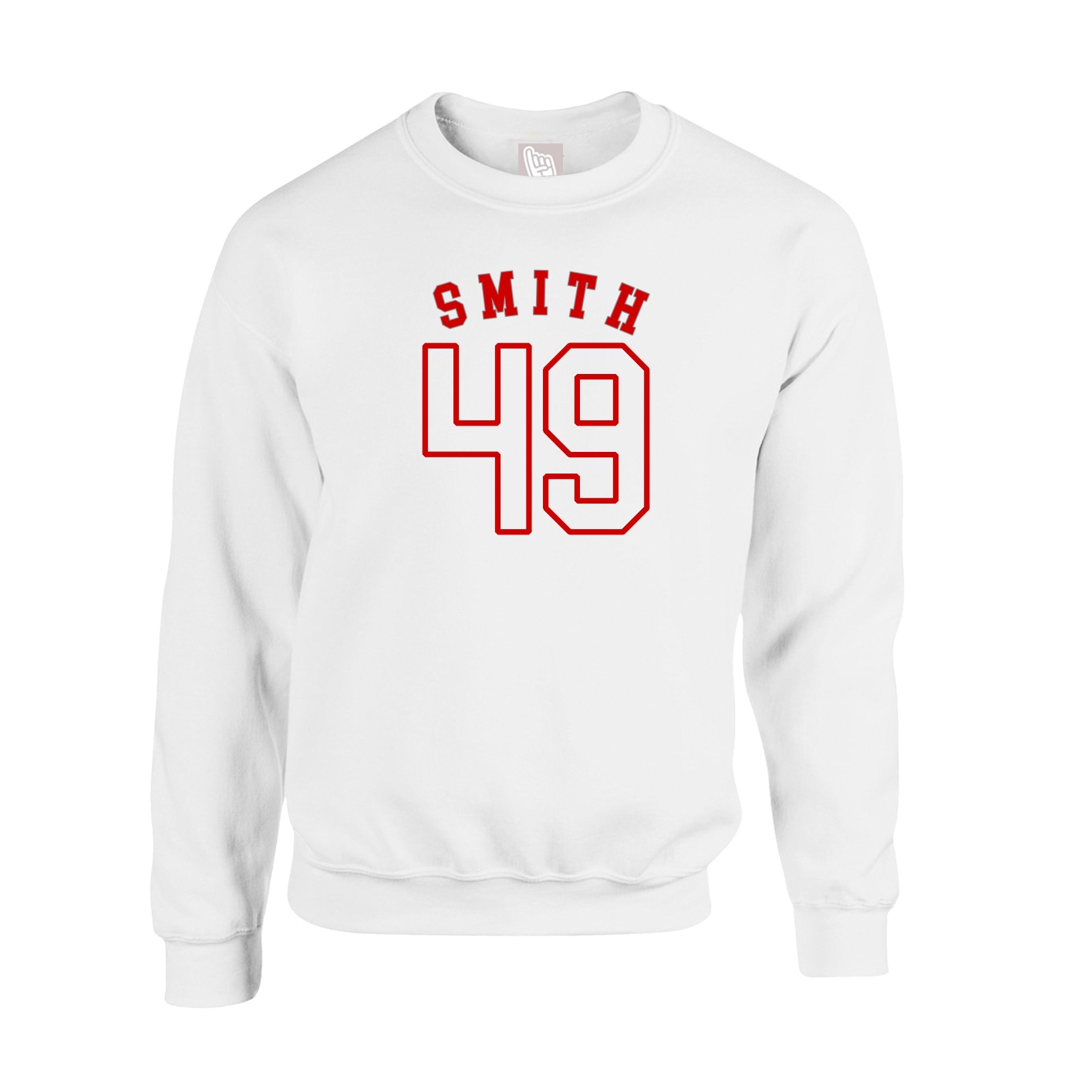 Fleece Crew — Shirsey Arch in White