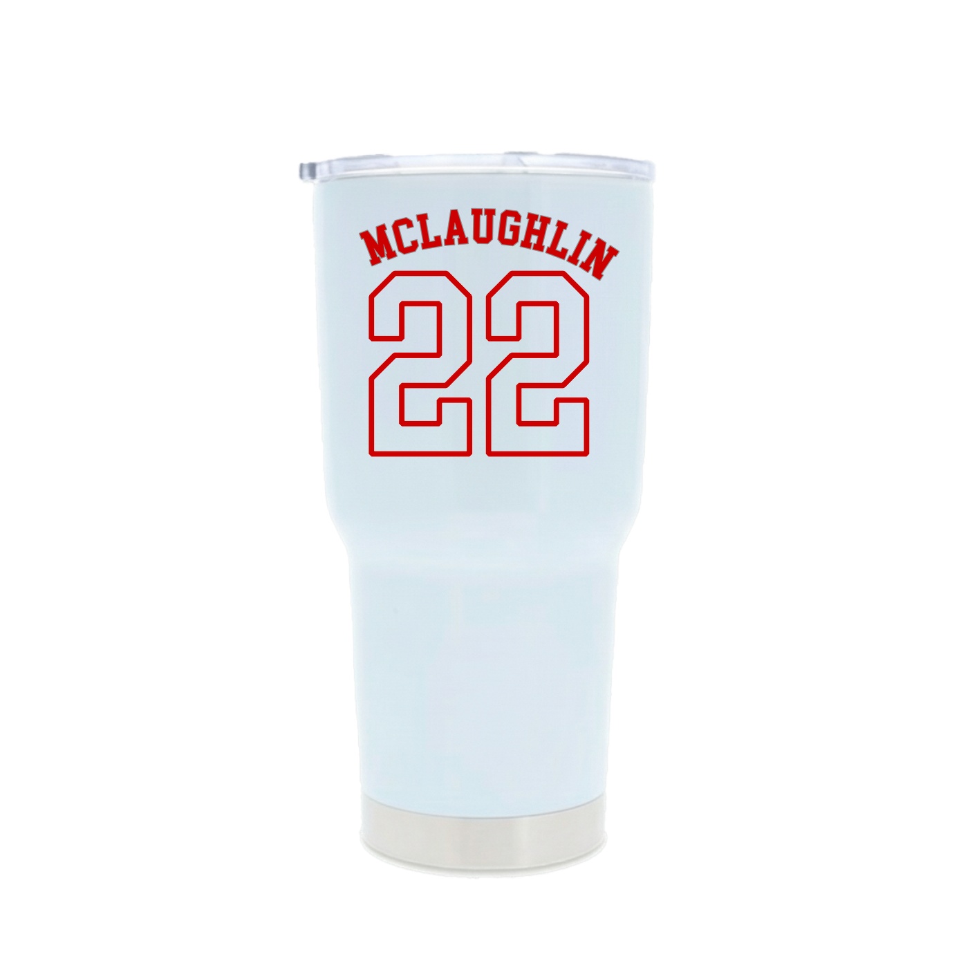 30oz Stainless Steel Tumbler — Shirsey Arch in White
