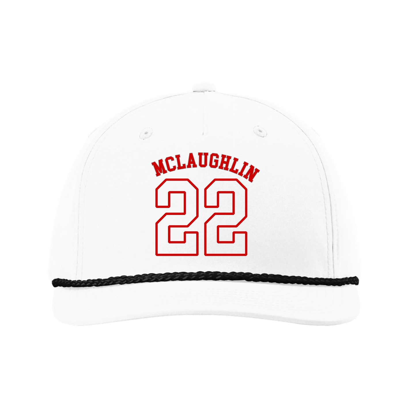Five-Panel Classic Rope Cap — Shirsey Arch in White
