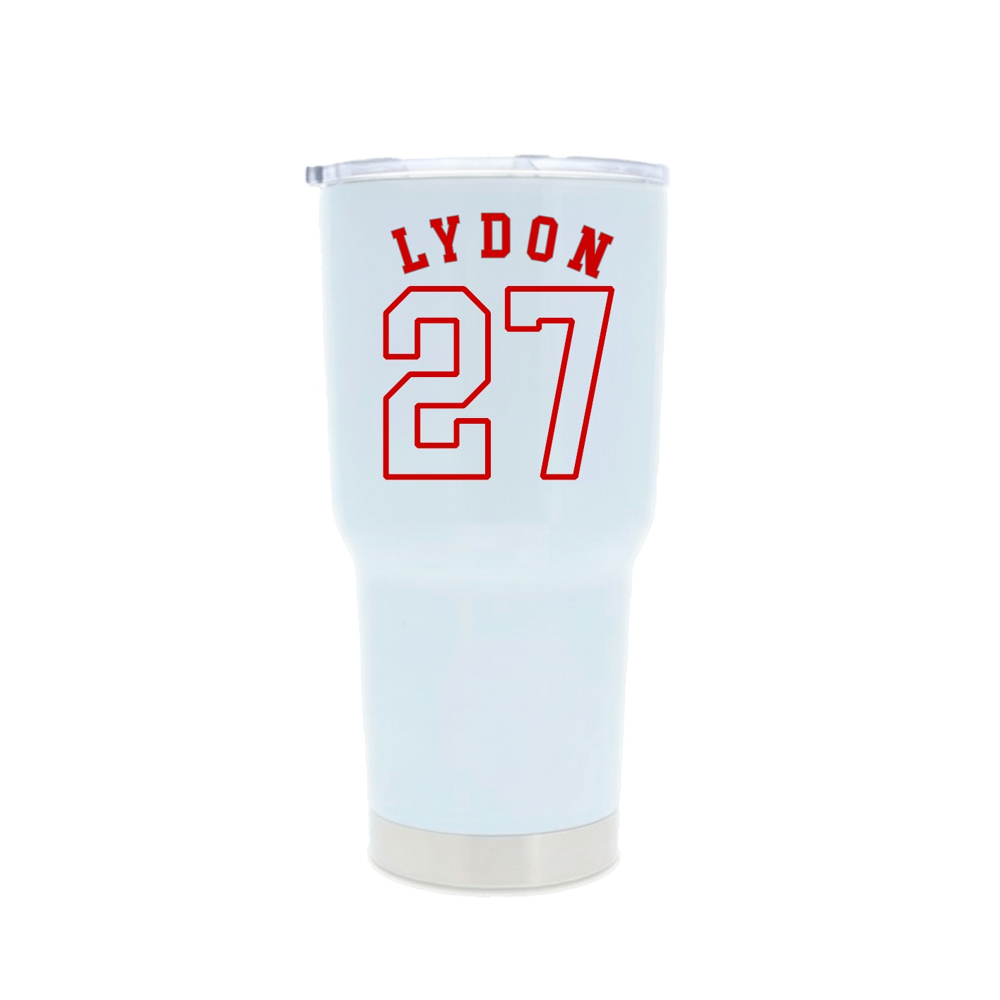 30oz Stainless Steel Tumbler — Shirsey Arch in White