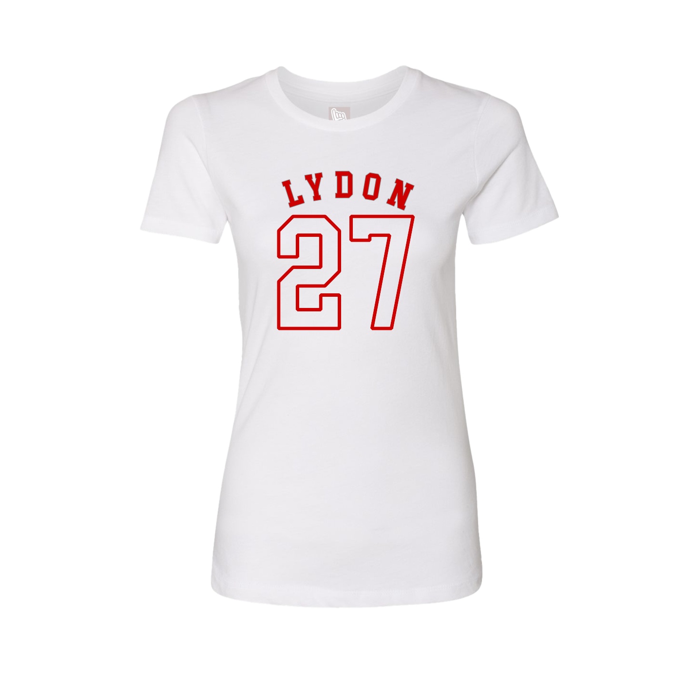 Fitted Women's Tee — Shirsey Arch in White