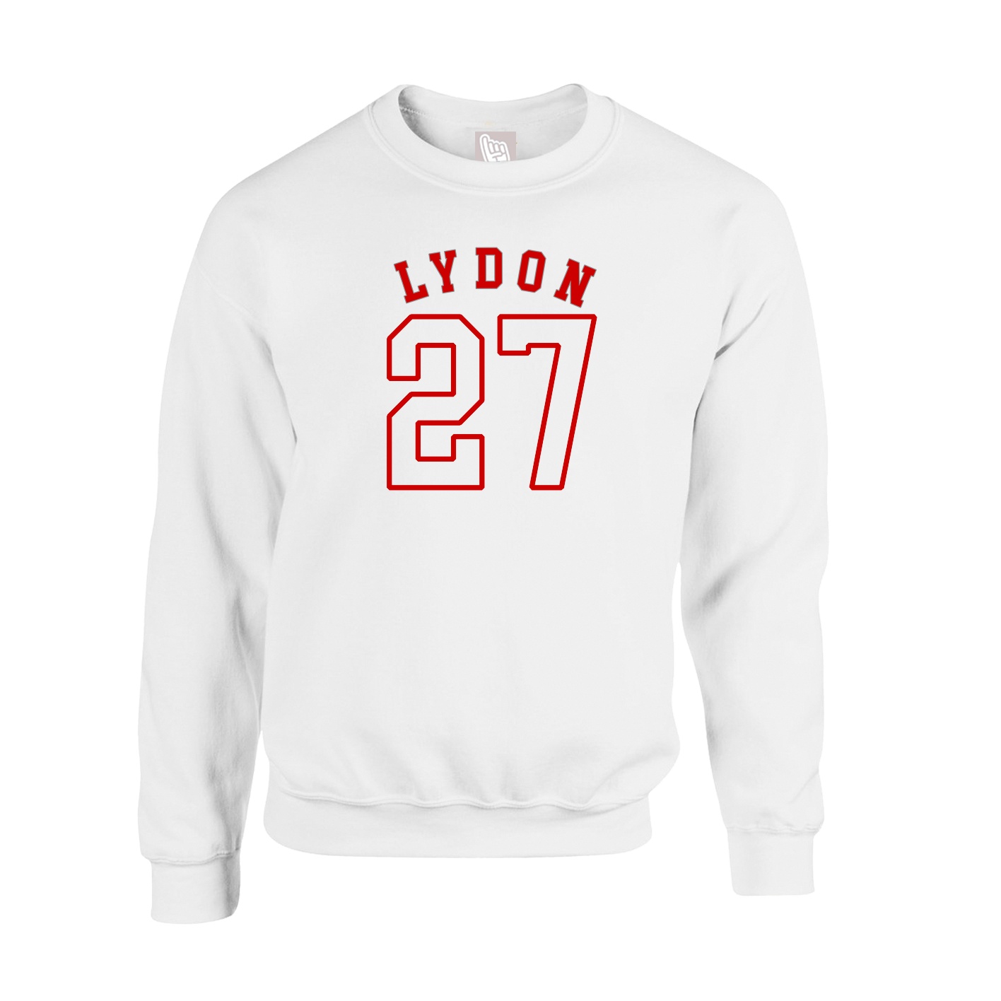 Fleece Crew — Shirsey Arch in White