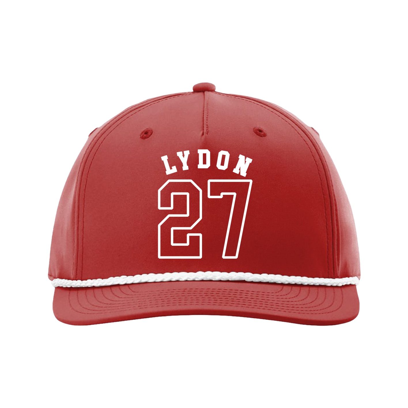 Five-Panel Classic Rope Cap — Shirsey Arch in Red