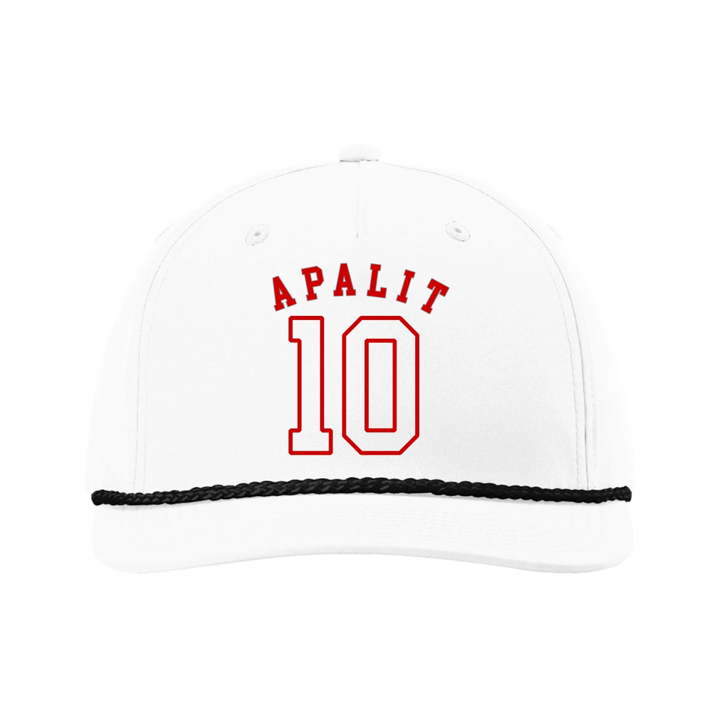 Five-Panel Classic Rope Cap — Shirsey Arch in White