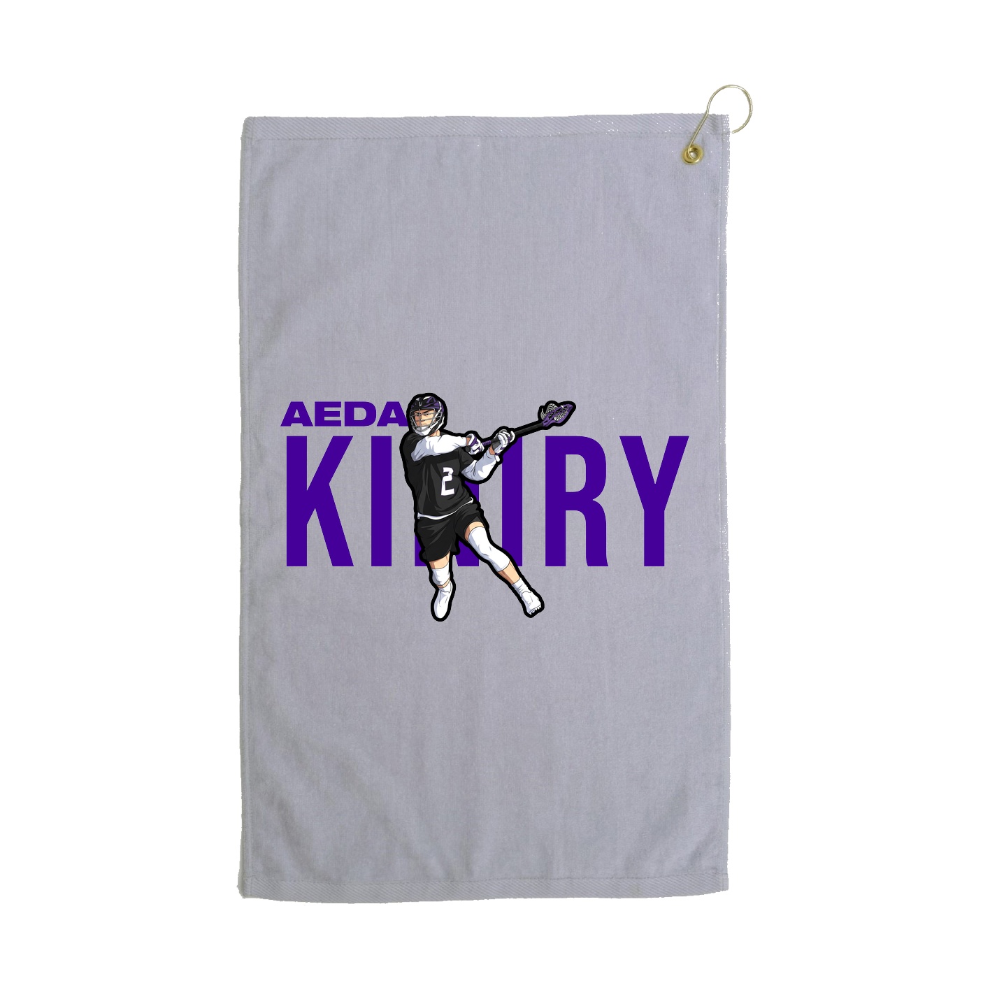 Golf Towel — Player Name in Grey