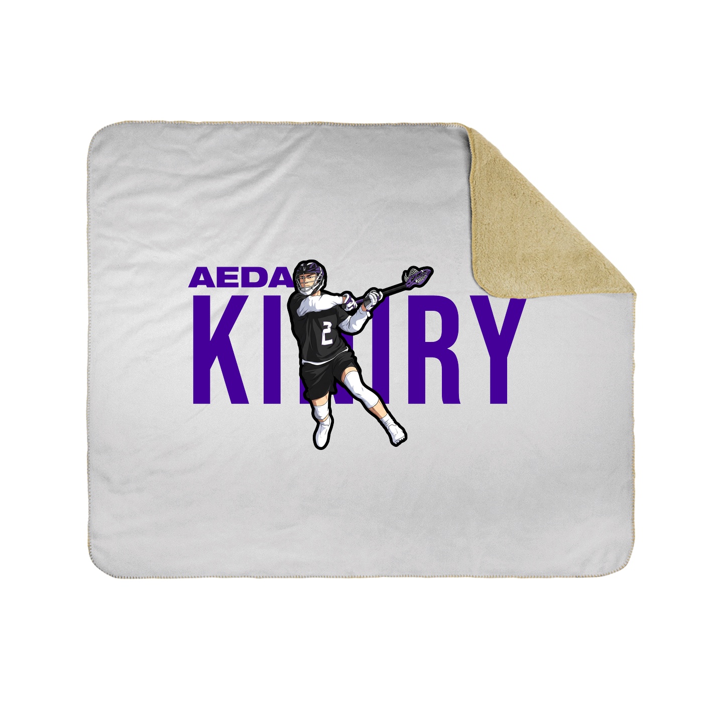 Throw Blanket — Player Name in White