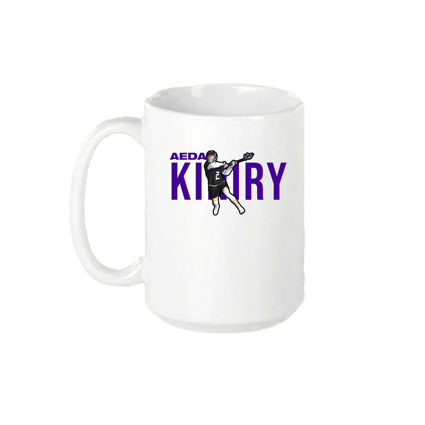 15oz Coffee Mug — Player Name in White