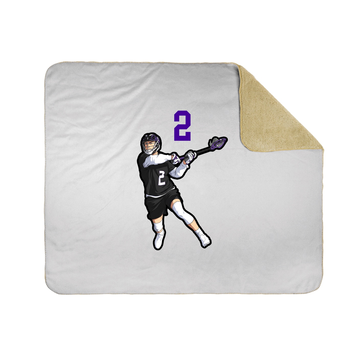 Throw Blanket — Number Top in White