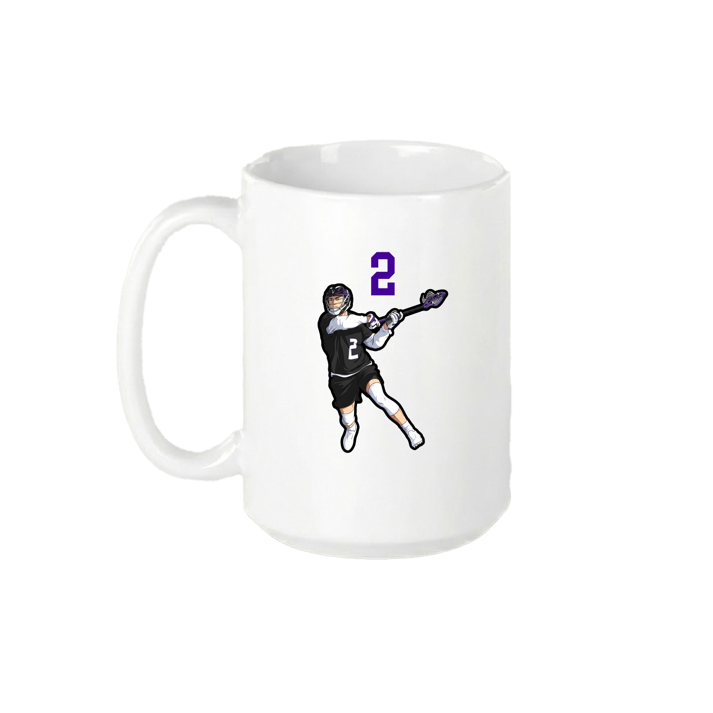 15oz Coffee Mug — Number Top in White