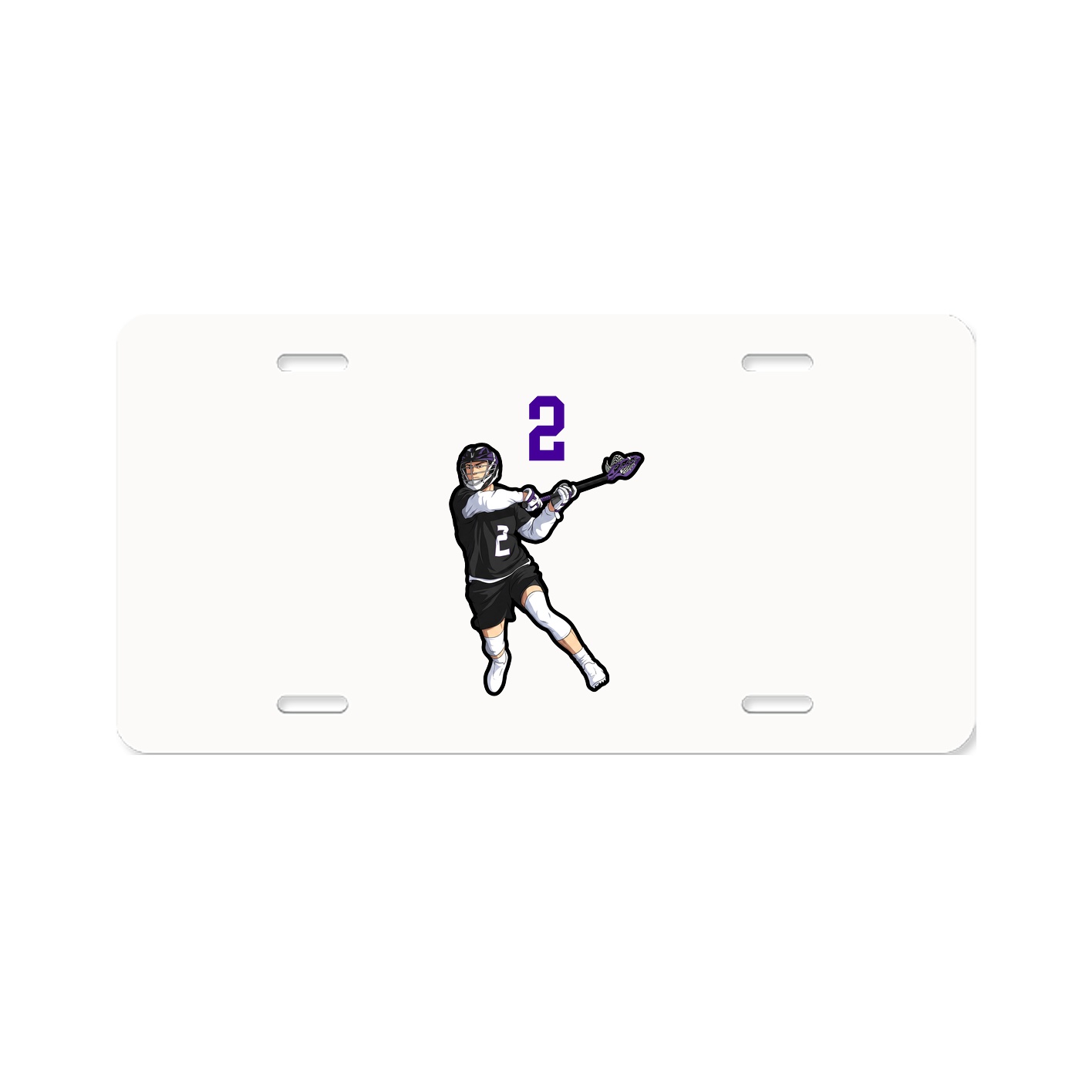 License Plate — Number Top in Classic
