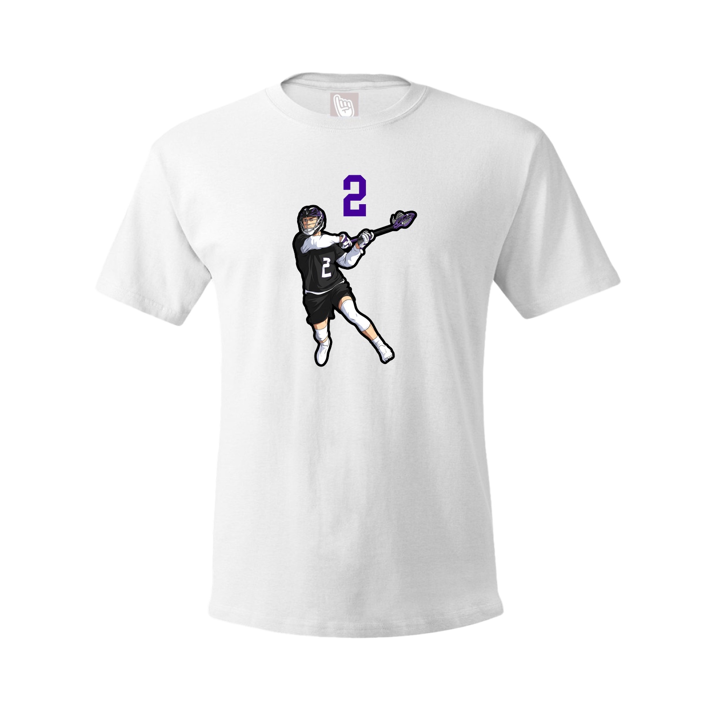 Youth Tee — Number Top in White