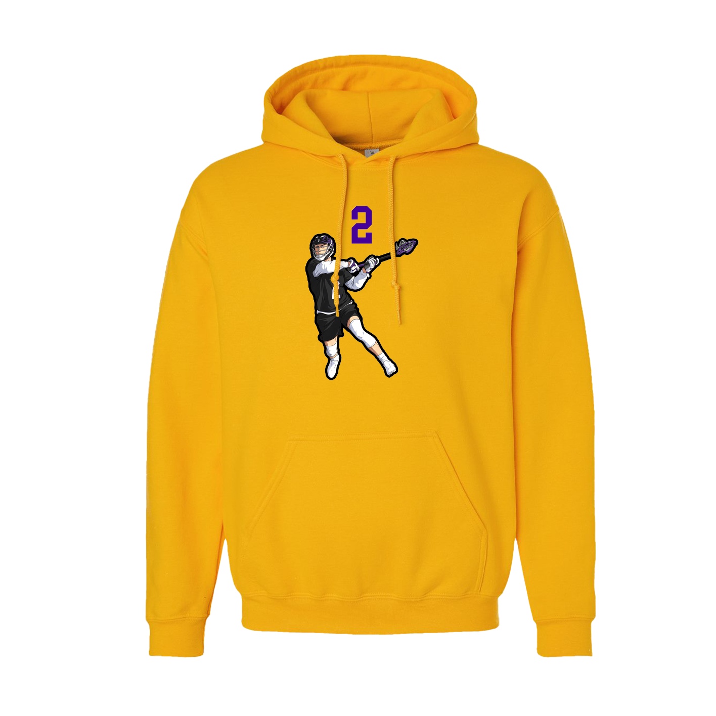 Hoodie — Number Top in Gold