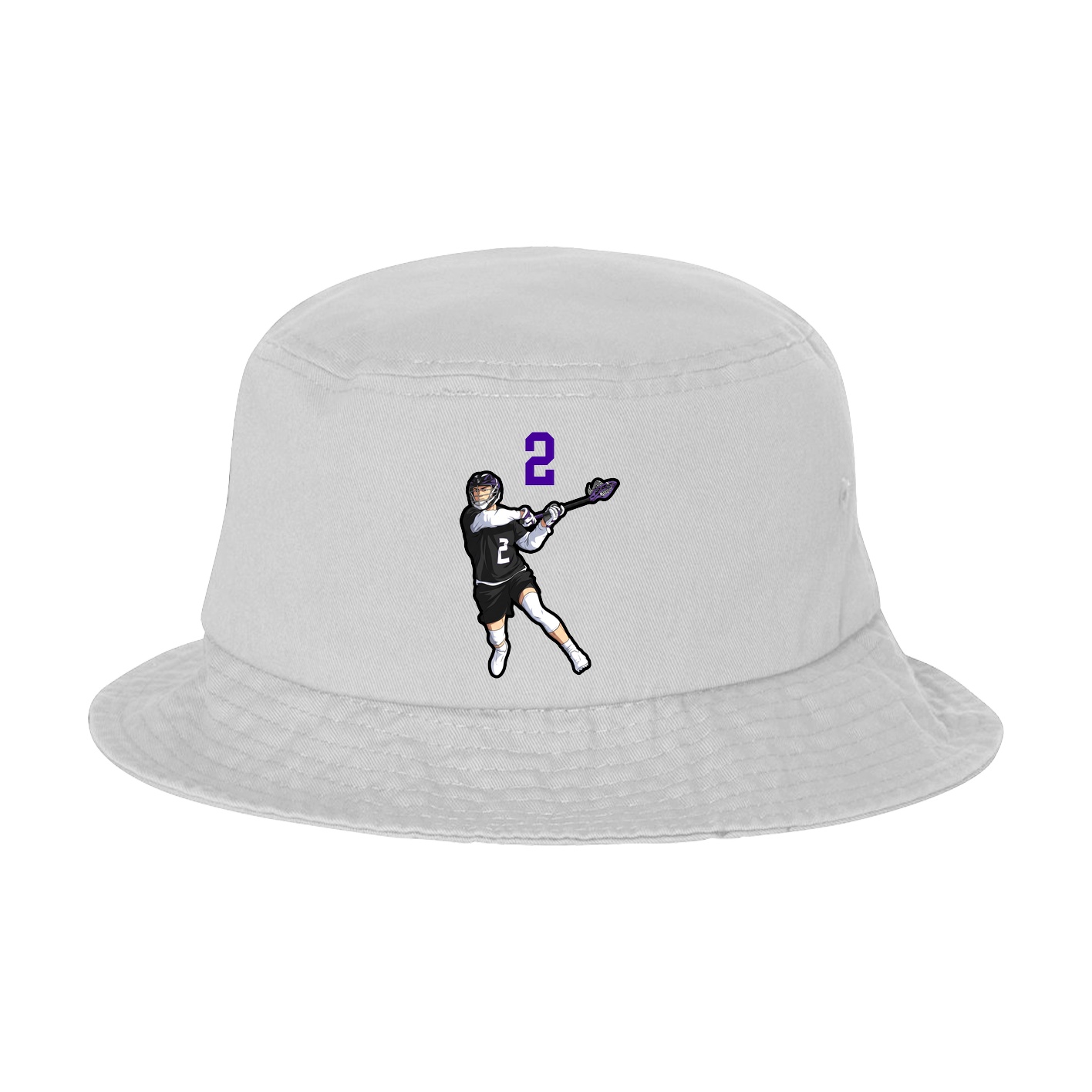 Bucket Cap — Number Top in White